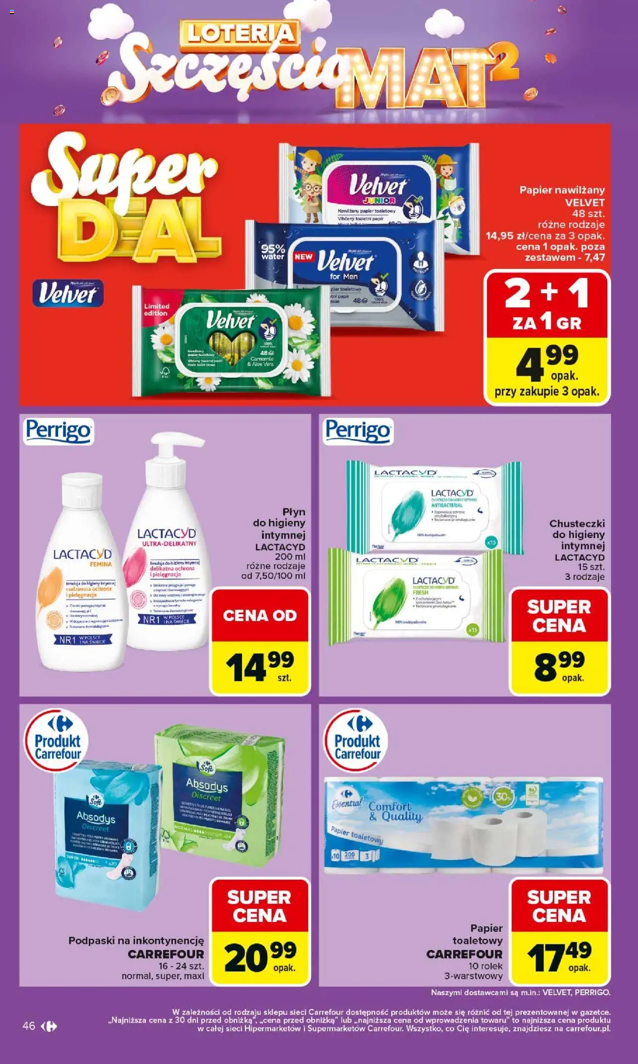 Carrefour Gazetka od 06.10.2025 | Strona: 46 | Produkty: Chili, Papier toaletowy, Podpaski
