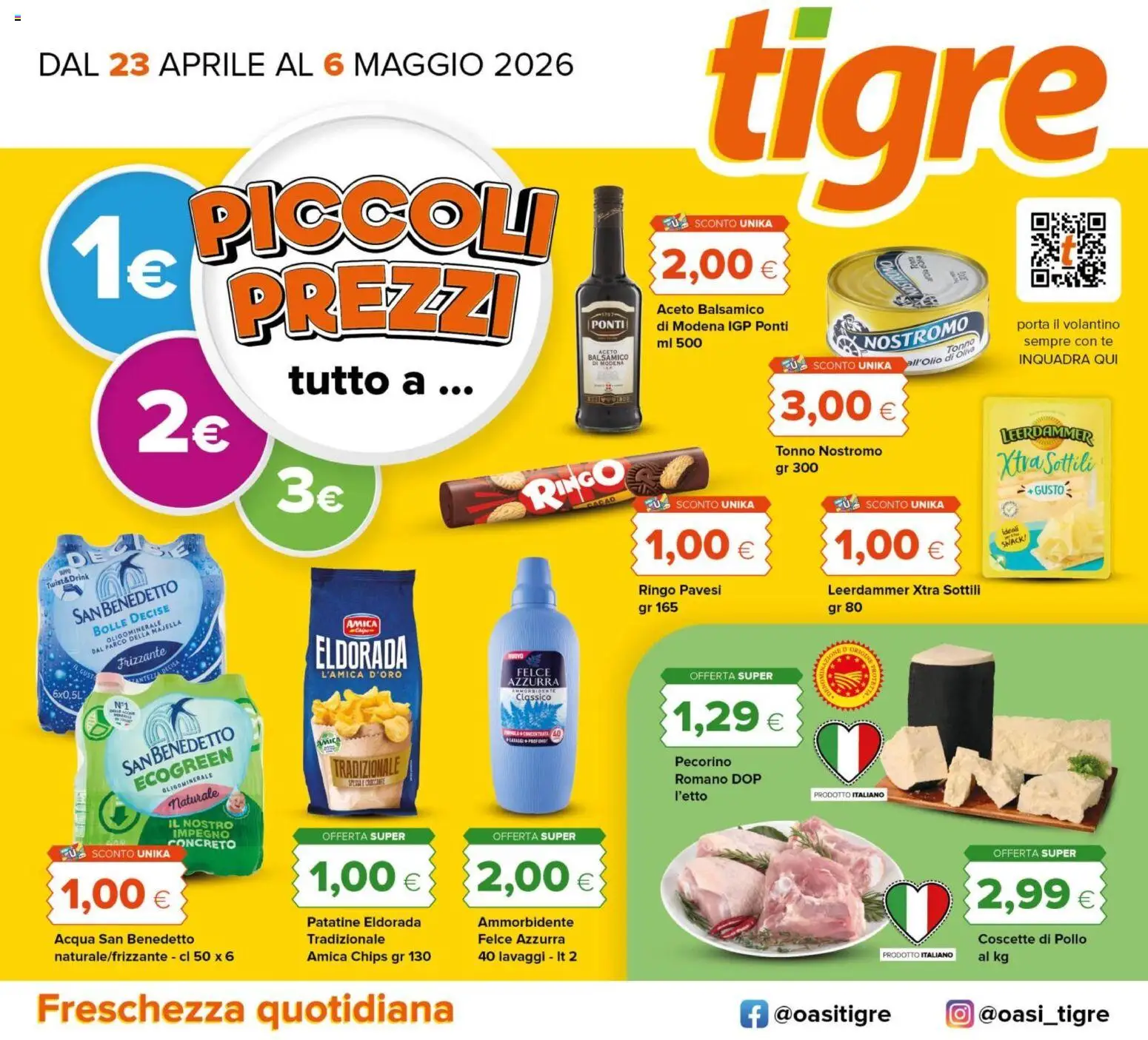 Volantino Tigre del 23.04.2026 | Pagina: 1 | Prodotti: Tè, Patatine, Tonno, Aceto