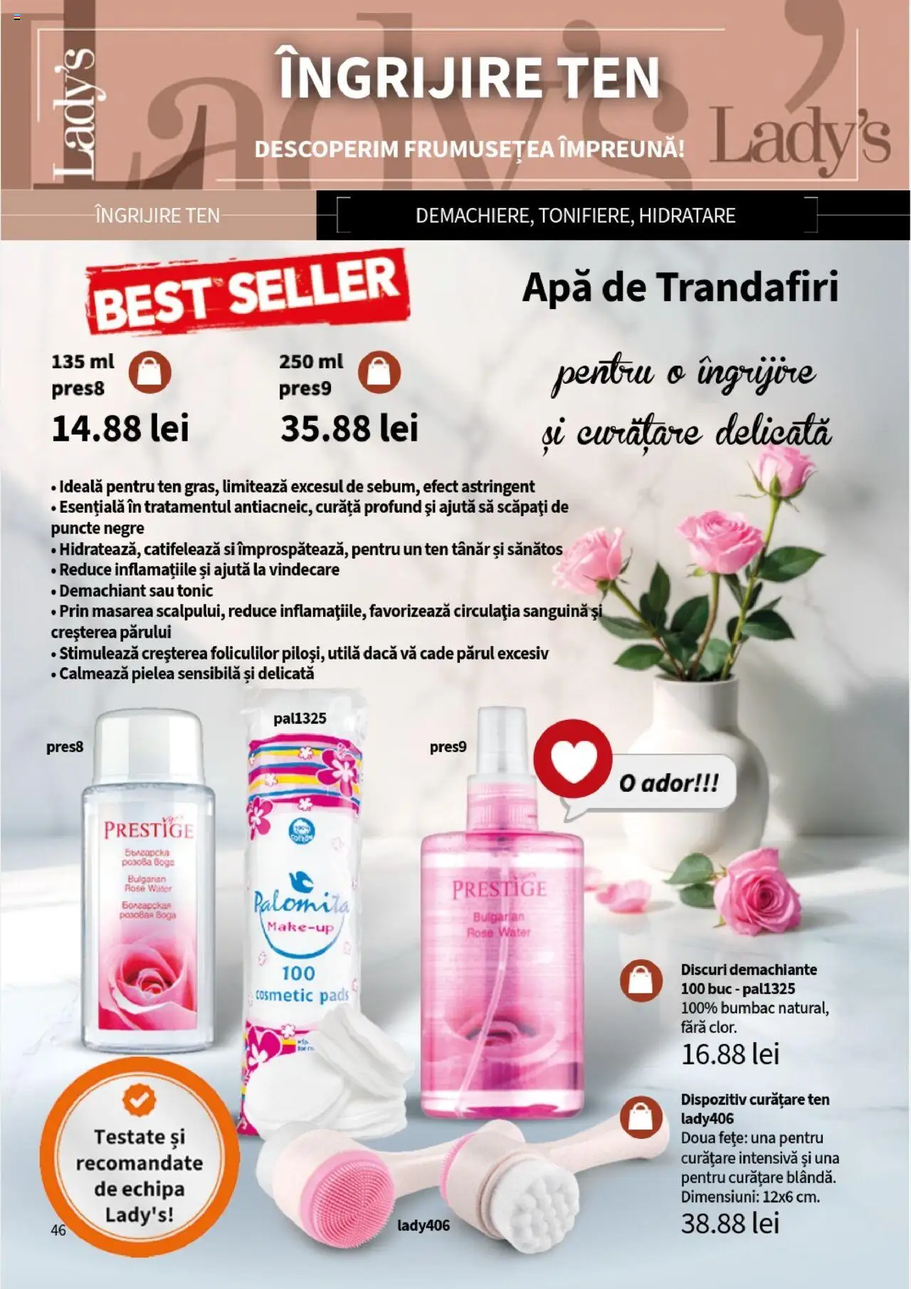 Noul catalog Lady’s – valabil de la 25.09.2025 | Pagină: 48 | Produse: Demachiant, Apă