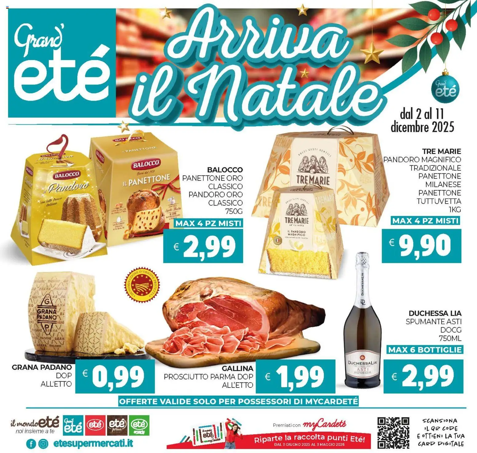 Volantino Eté del 02.12.2025 | Pagina: 1 | Prodotti: Pesce, Tè, Pandoro, Panettone