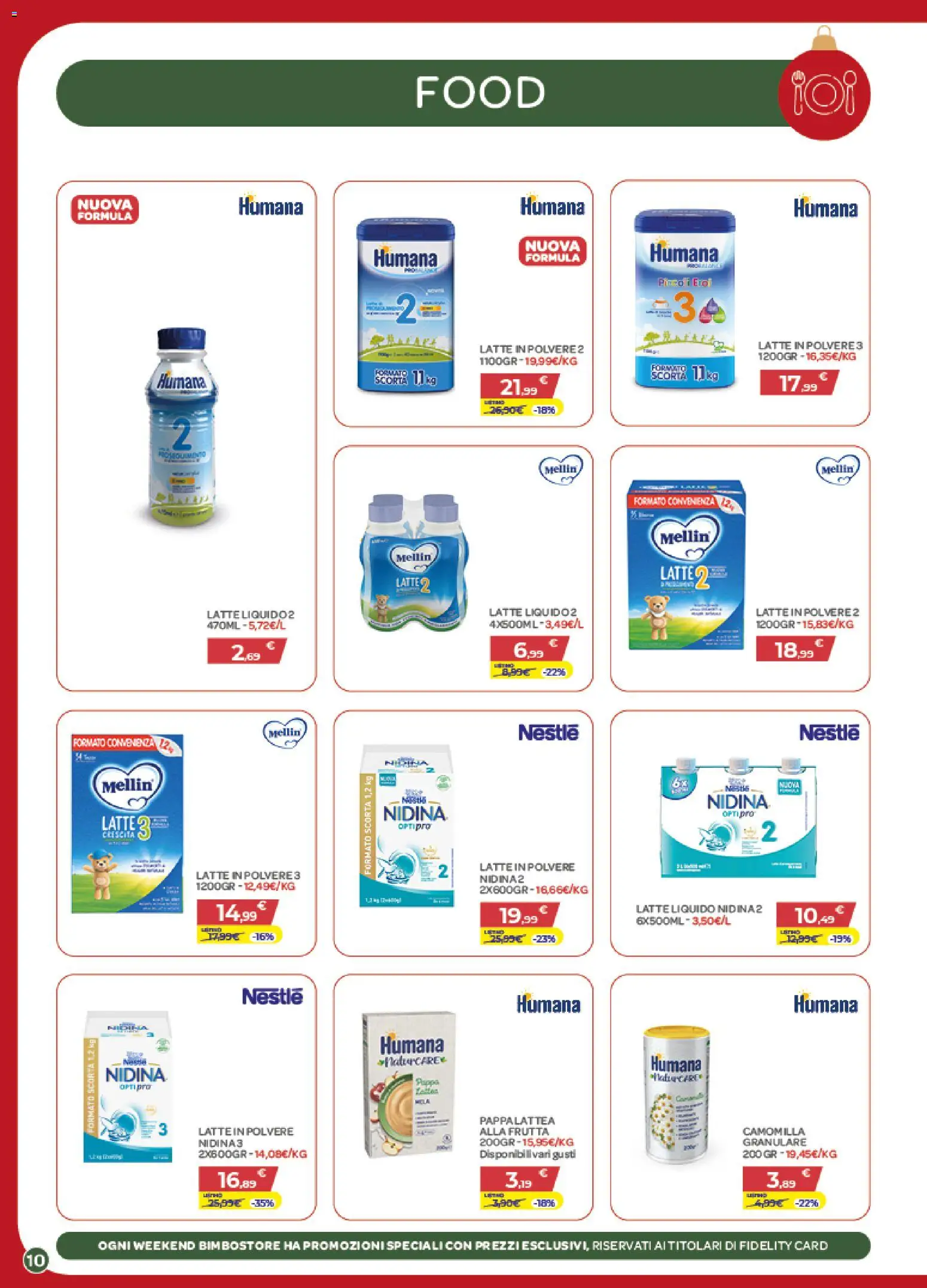 Volantino Bimbo store del 04.12.2025 | Pagina: 10 | Prodotti: Frutta, Latte