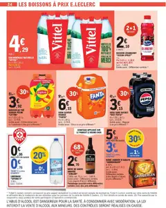 E.Leclerc - Prévisualisation de EAU MINÉRALE NATURELLE "VITTEL", 6 x 1,50 L (9 L). Par 2 (18 L). valide à partir de 24.02.2026 | Page: 24
