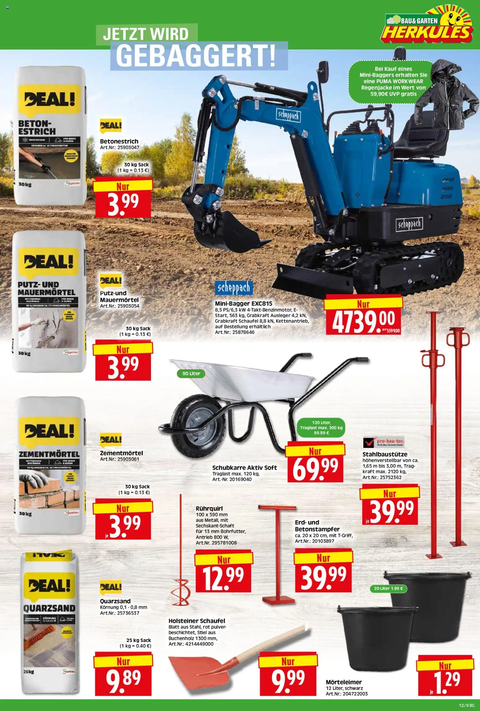 HERKULES Bau & Garten – gültig ab 16.03.2026 | Seite: 9 | Produkte: Regenjacke