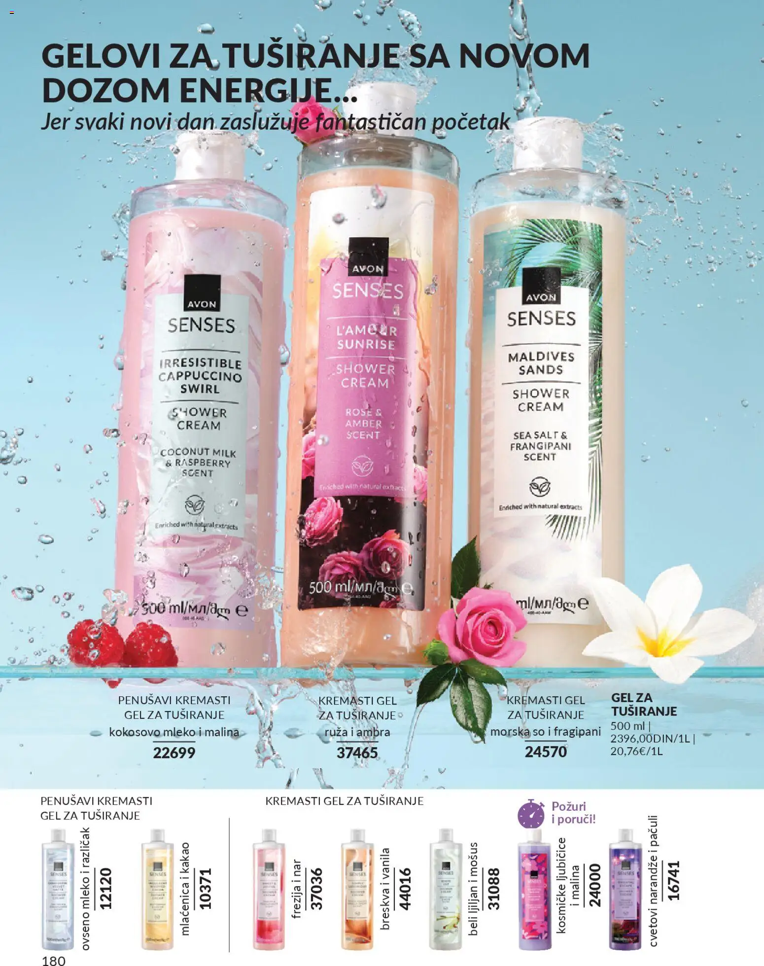 AVON katalog - važi od 29.12.2025 | Strana: 182 | Proizvode: Malina, Gel za tuširanje, Breskva, Narandže