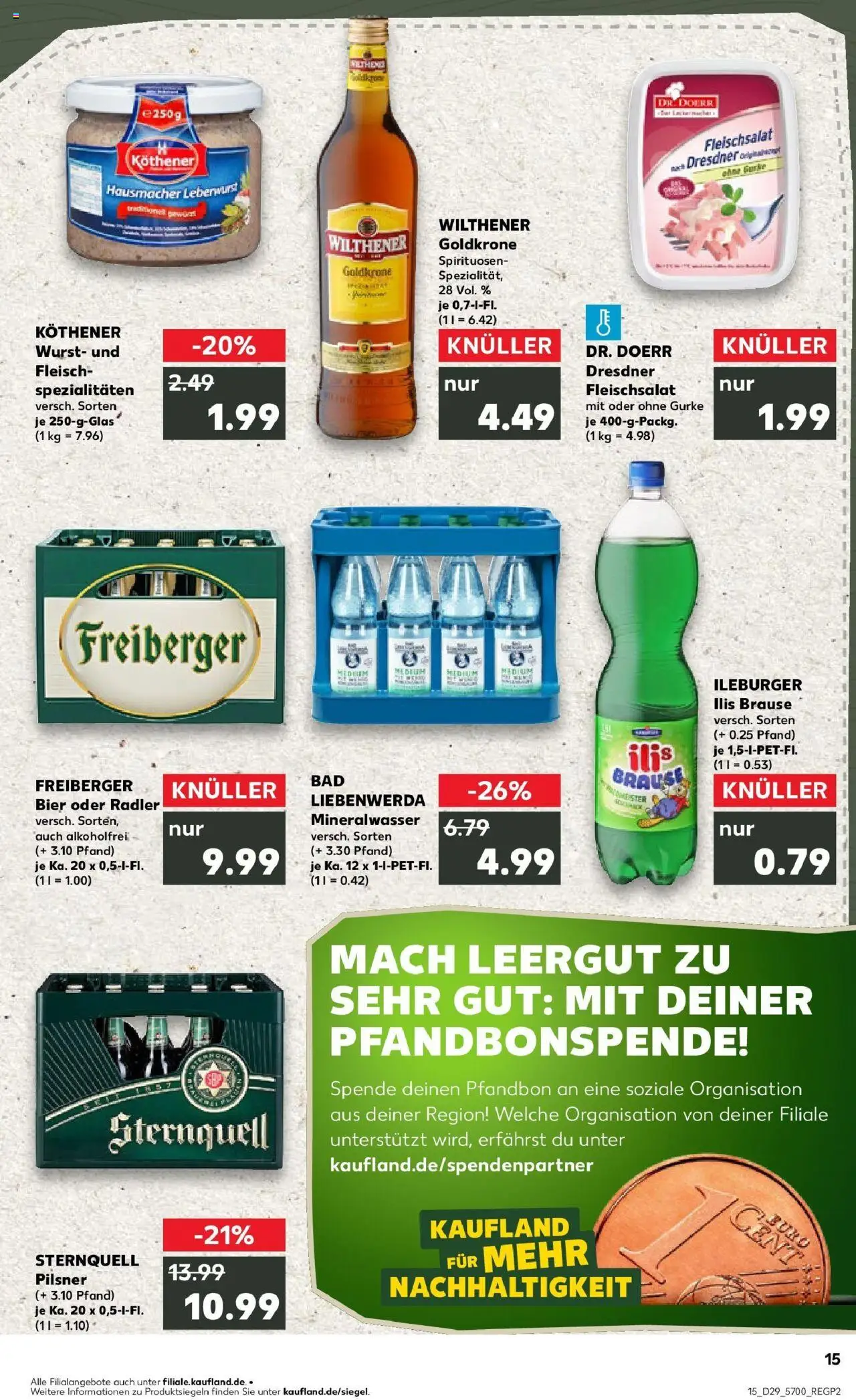 Kaufland prospekt Torgau	 - gültig ab dem 16.07.2025 | Seite: 15 | Produkte: Wilthener, Bad, Wurst, Fleisch
