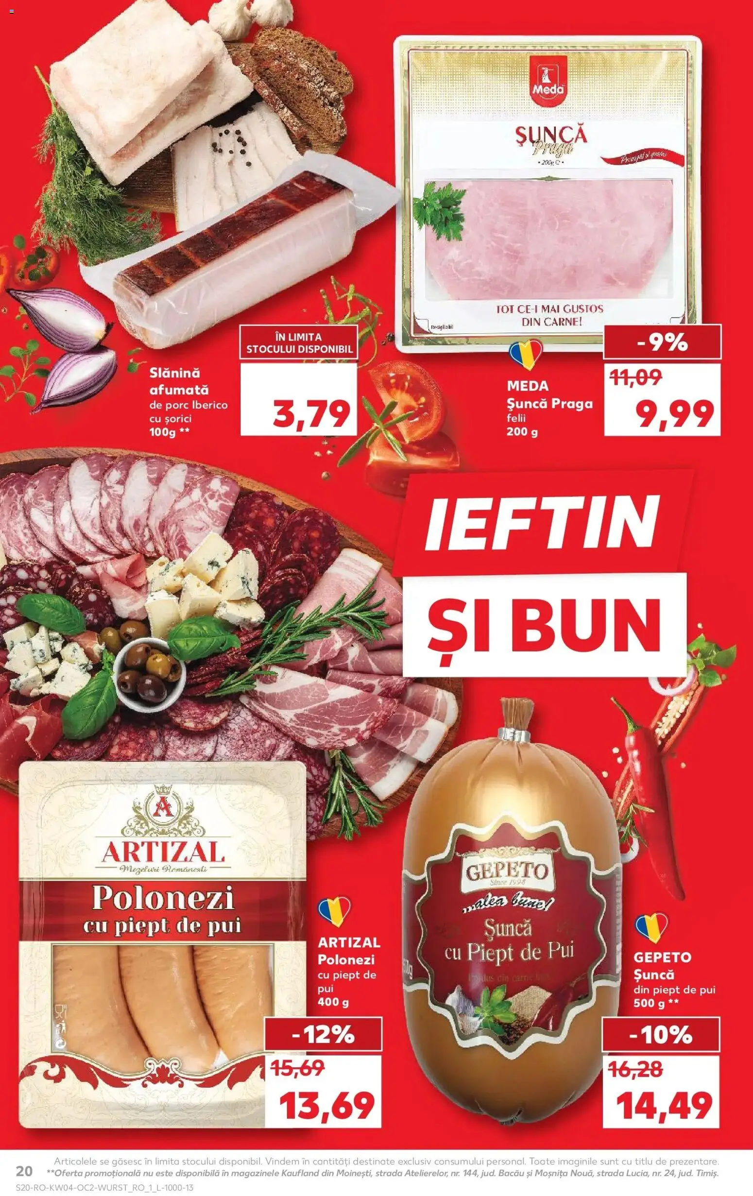 Noul catalog Kaufland – valabil de la 21.01.2026 | Pagină: 20 | Produse: Hacıyatmaz Kedi Oyuncağı, Șuncă