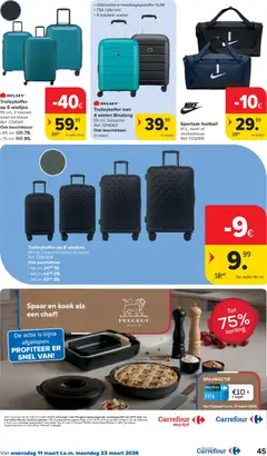 Carrefour folder week 11 - Voorbeeld van een folder van Carrefour, geldig van 11.03.2026 | Pagina: 45 | Producten: Koffer