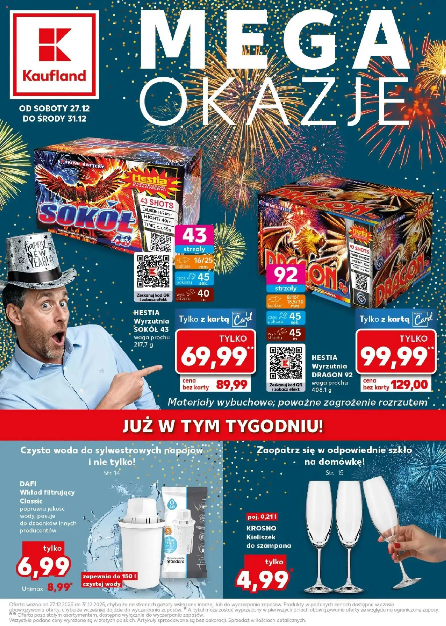 Kaufland gazetka - Mega okazje od 27.12.2025 | Strona: 1 | Produkty: Karta, Waga, Wyrzutnia, Woda