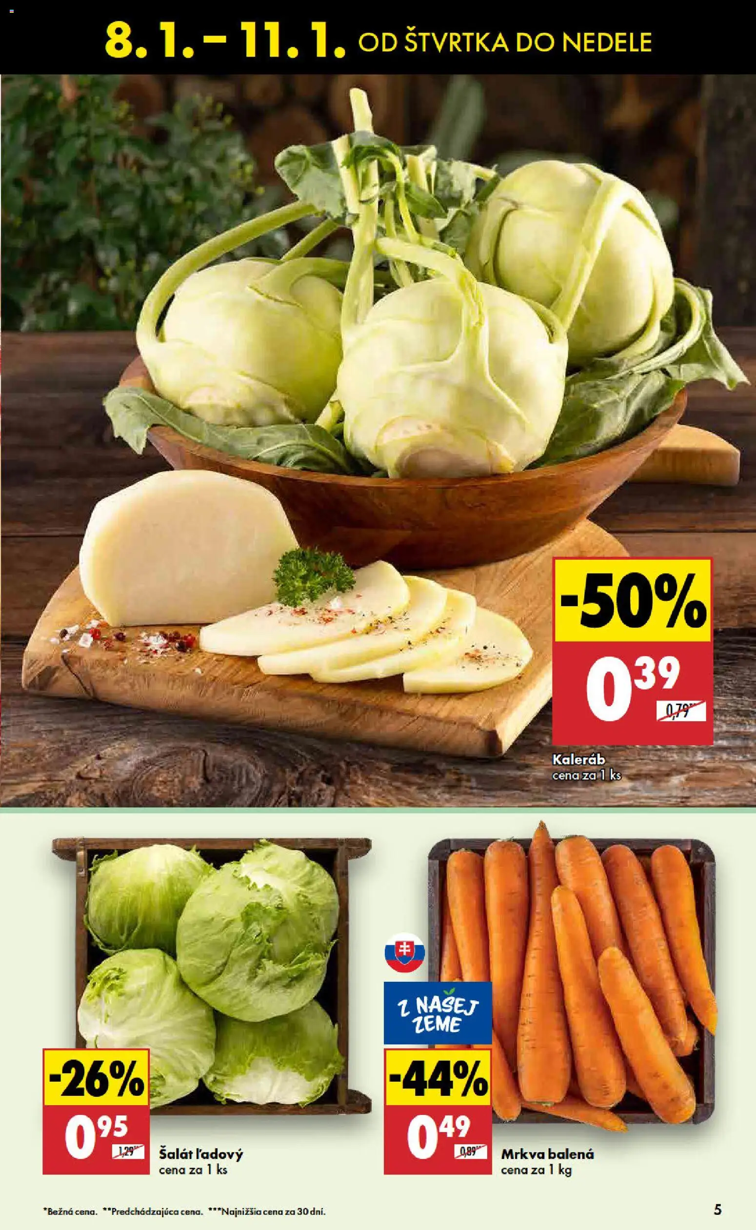 Nové Biedronka akcie – leták je platný od 08.01.2026 | Strana: 5 | Produkty: Mrkva, Šalát