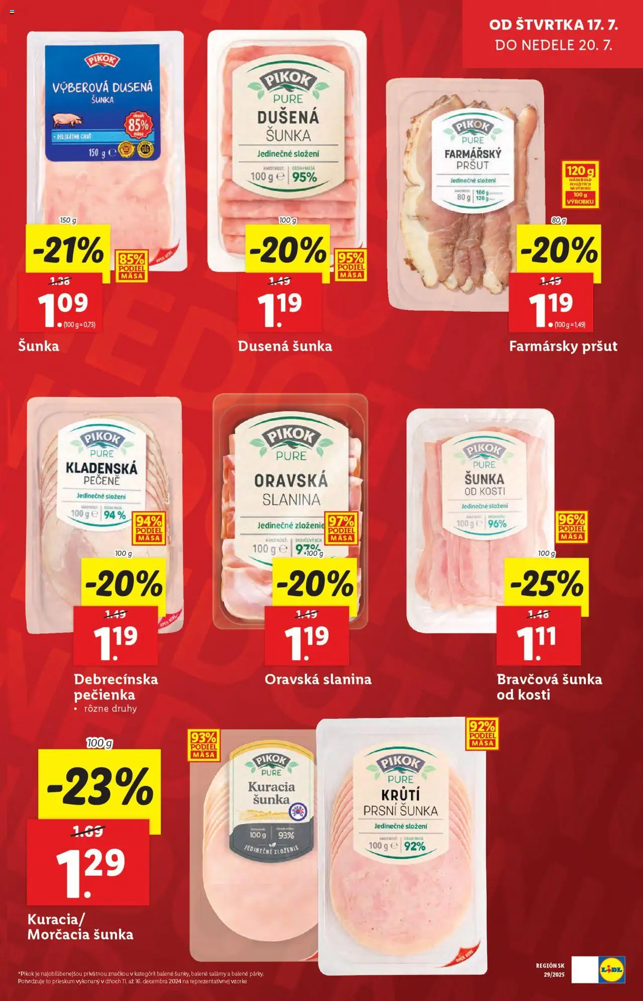 Lidl leták │ platný od 14.07.2025 | Strana: 67 | Produkty: Šunka, Slanina