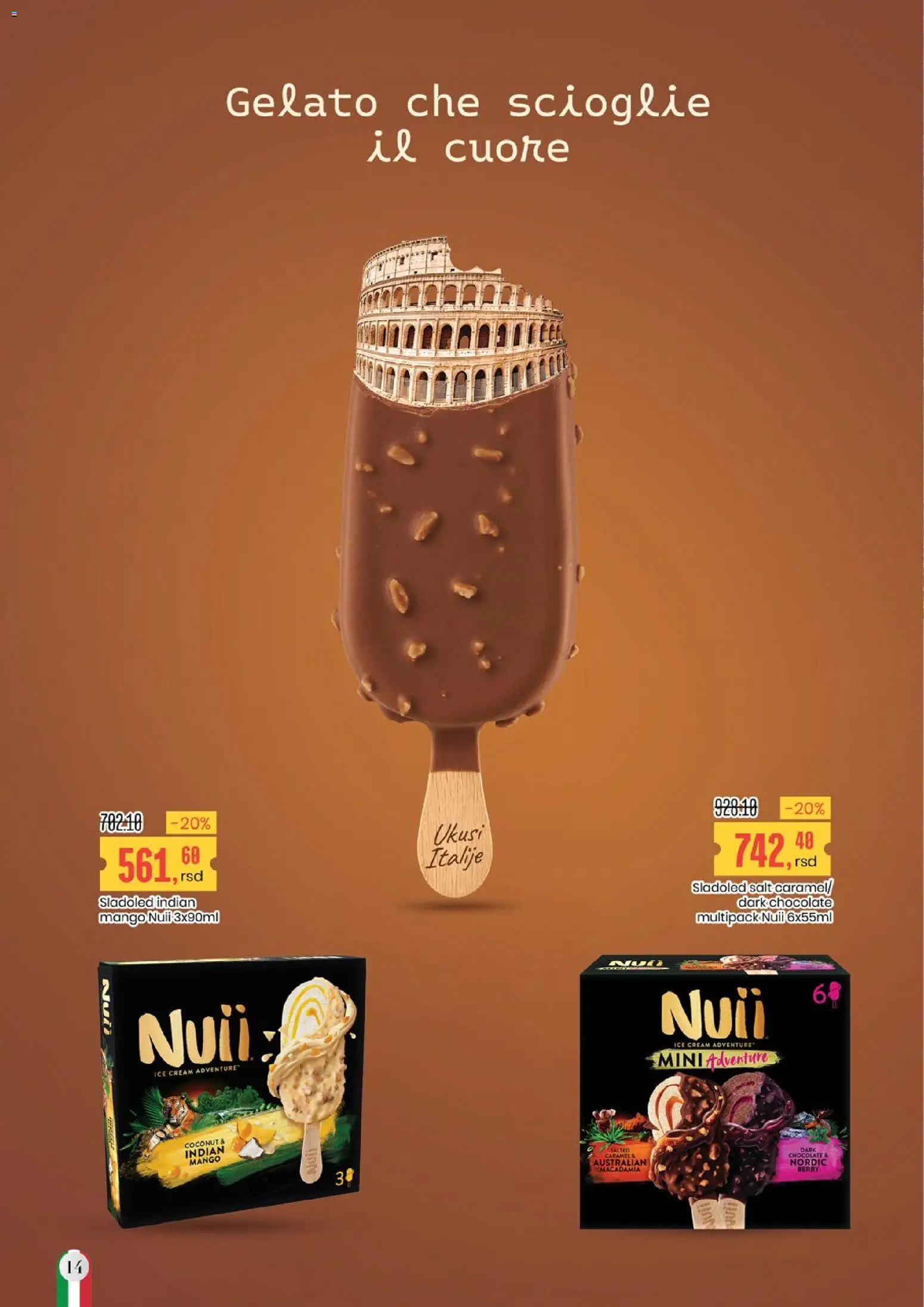 Aroma Market katalog - važi od 26.12.2025 | Strana: 14 | Proizvode: Sladoled, Mango