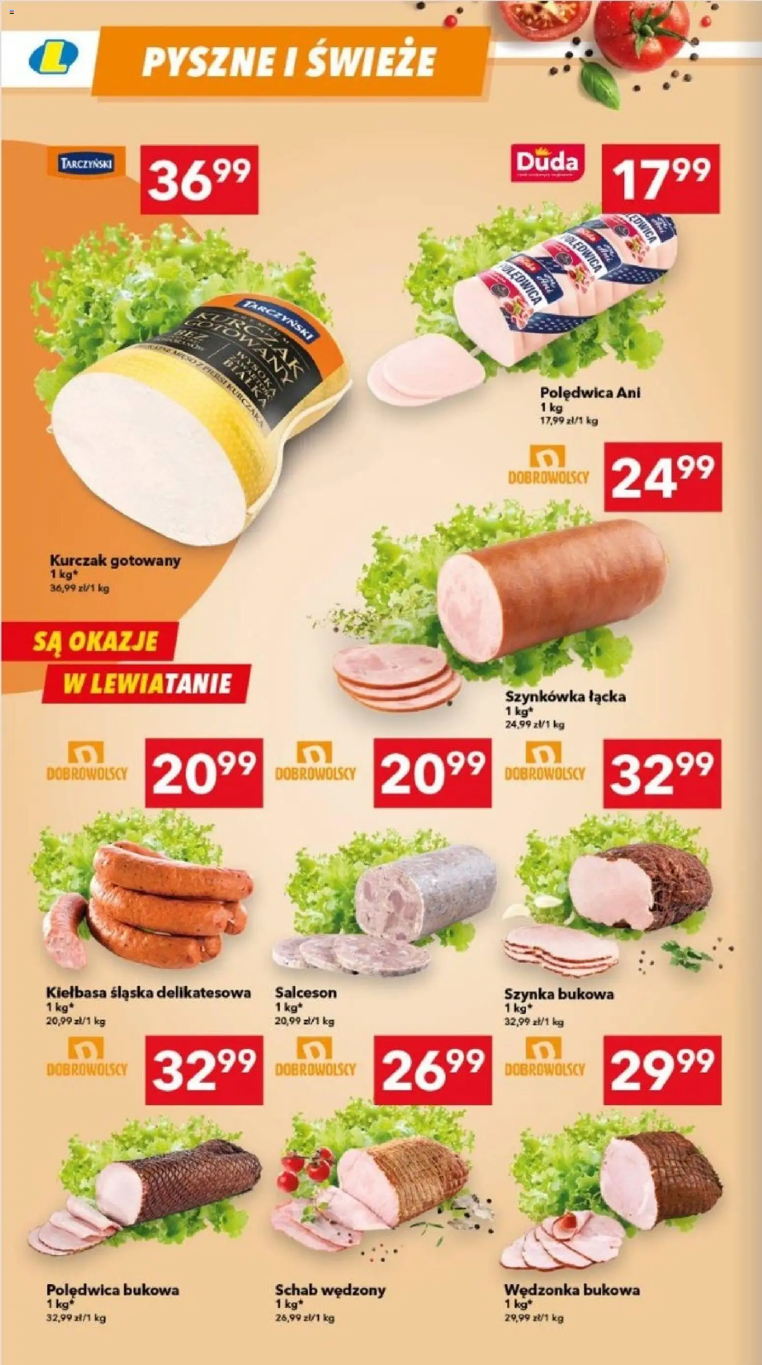 Lewiatan gazetka - Legnica od 15.01.2026 | Strona: 2 | Produkty: Kiełbasa, Kurczak, Schab, Szynka