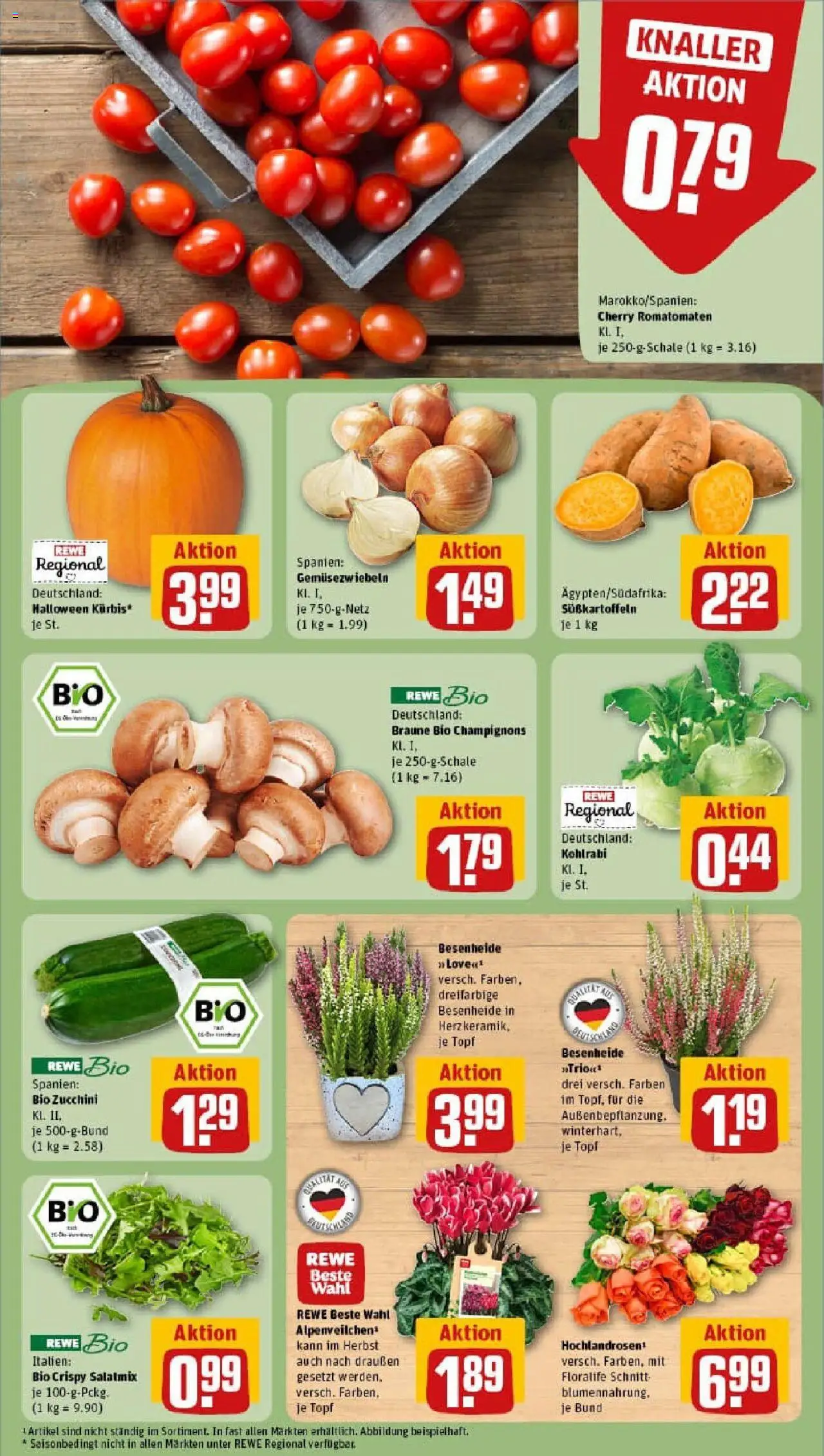 Rewe prospekt Bad Urach	 – gültig ab 13.10.2025 | Seite: 7 | Produkte: Kohlrabi, Champignons, Zucchini