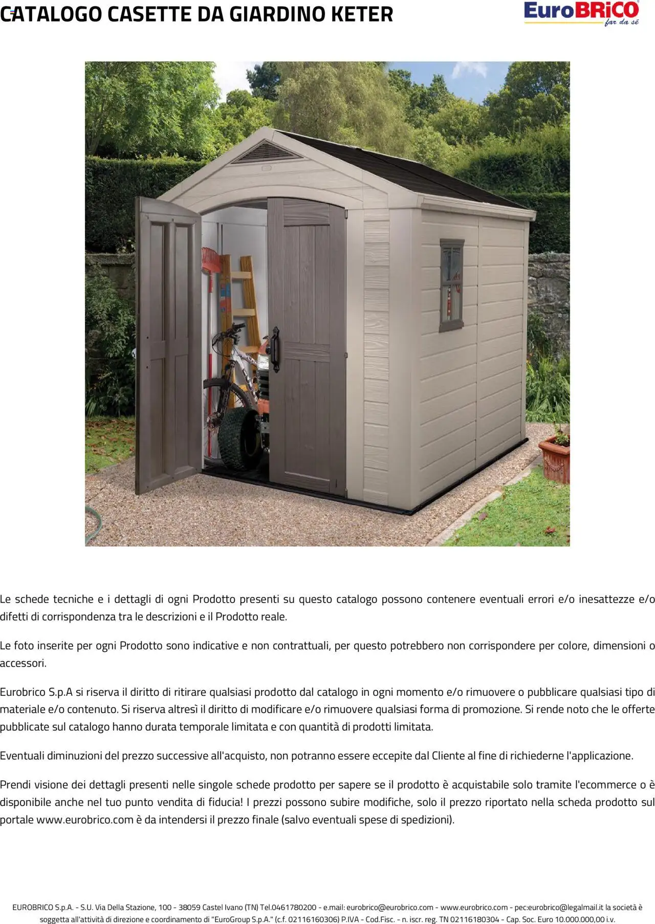 Volantino Eurobrico del 23.07.2025 | Pagina: 19 | Prodotti: Casette da Giardino