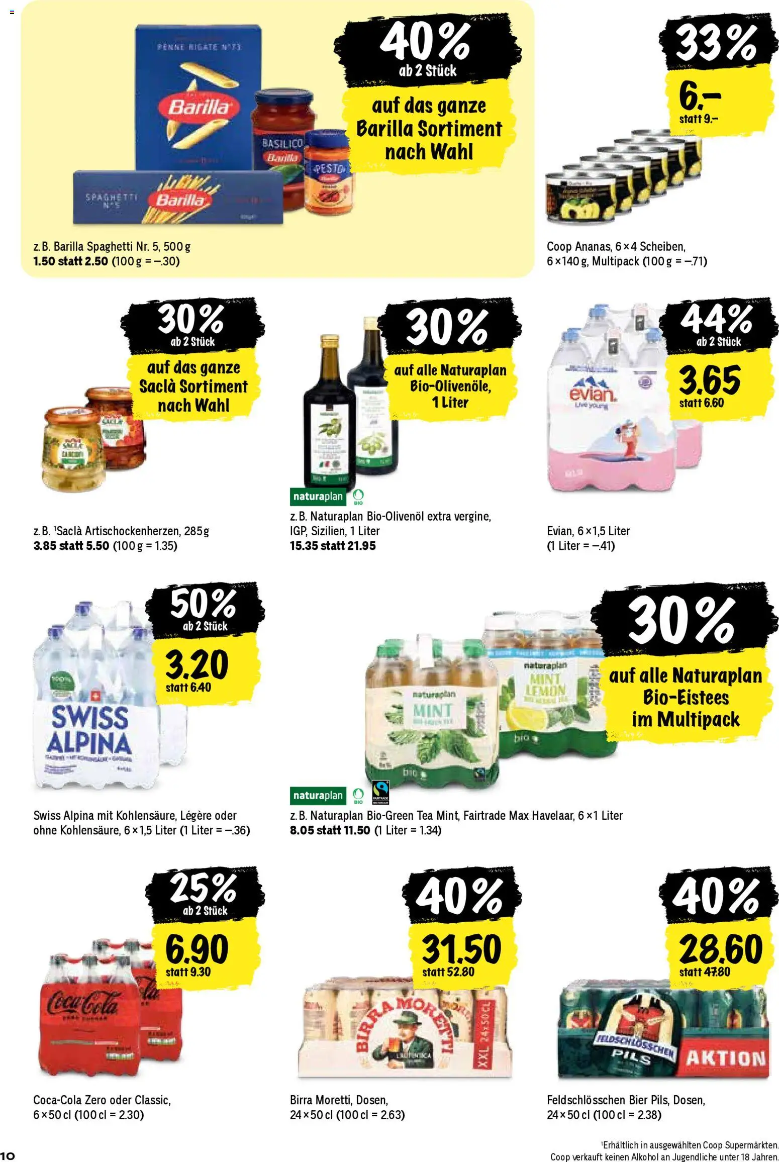 Coop aktionen – gültig ab 05.03.2026 | Seite: 10 | Produkte: Coca Cola, Barilla, Pils, Bier