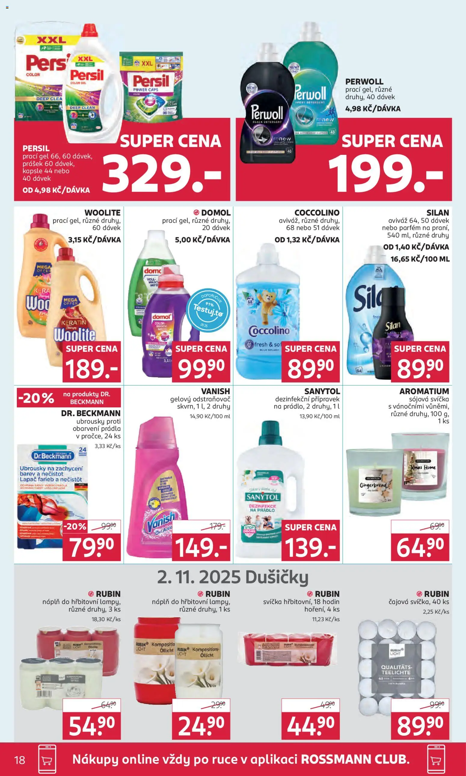 Rossmann leták od 22.10.2025 | Strana: 18 | Produkty: Prací gel, Perwoll Sport, Kapsle, Parfém