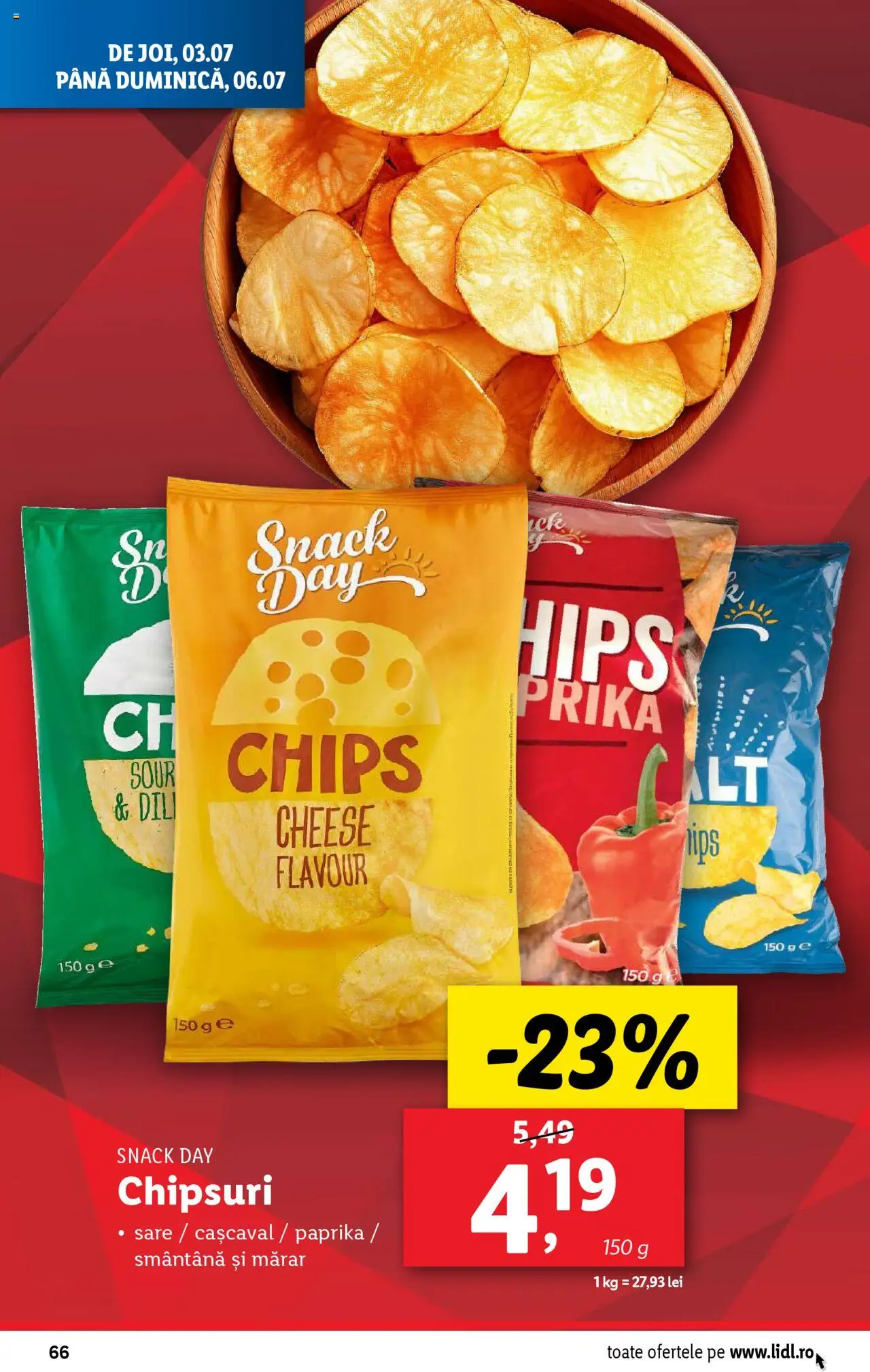 Catalog Lidl – valabil de la 30.06.2025 | Pagină: 66 | Produse: Mărar, Chipsuri, Smântână, Sare