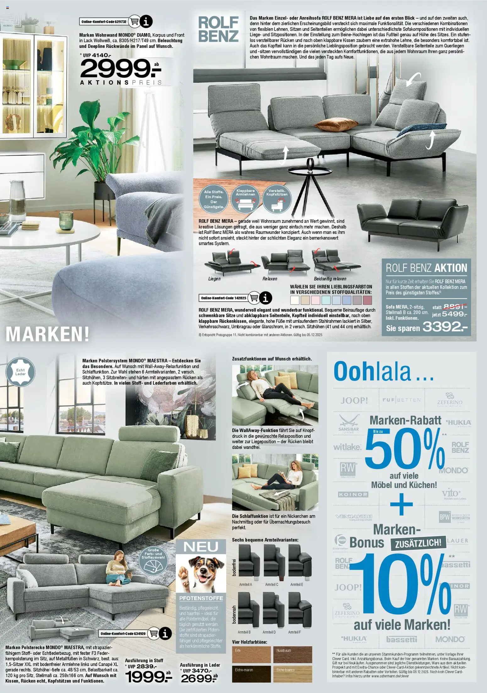 Ostermann Prospekt 	 – gültig ab 28.11.2025 | Seite: 3 | Produkte: Wohnwand, Kissen, Sofa, Liege