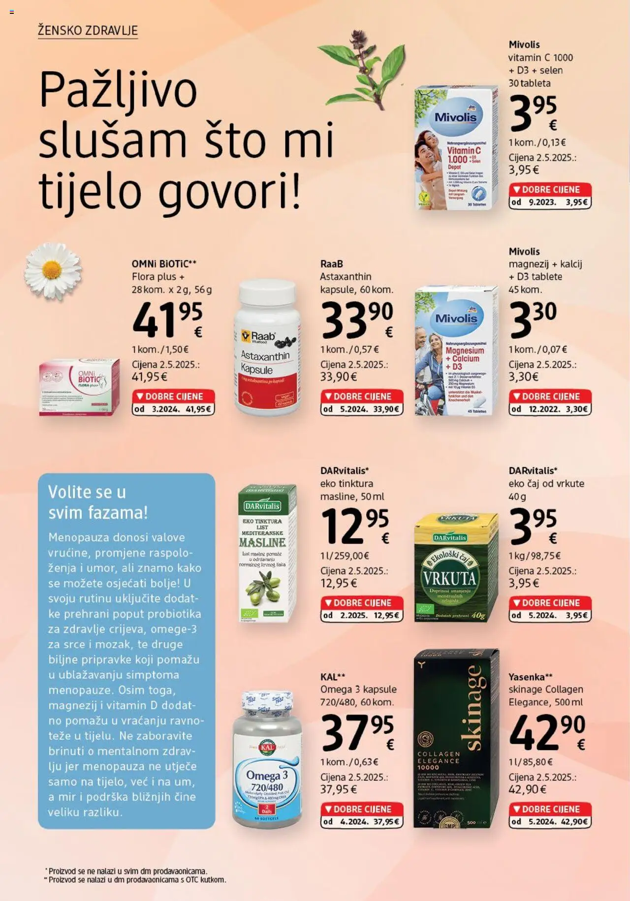 DM katalog | vrijedi od 01.07.2025 | Stranica: 16 | Proizvodi: Masline, Čaj, Tableta