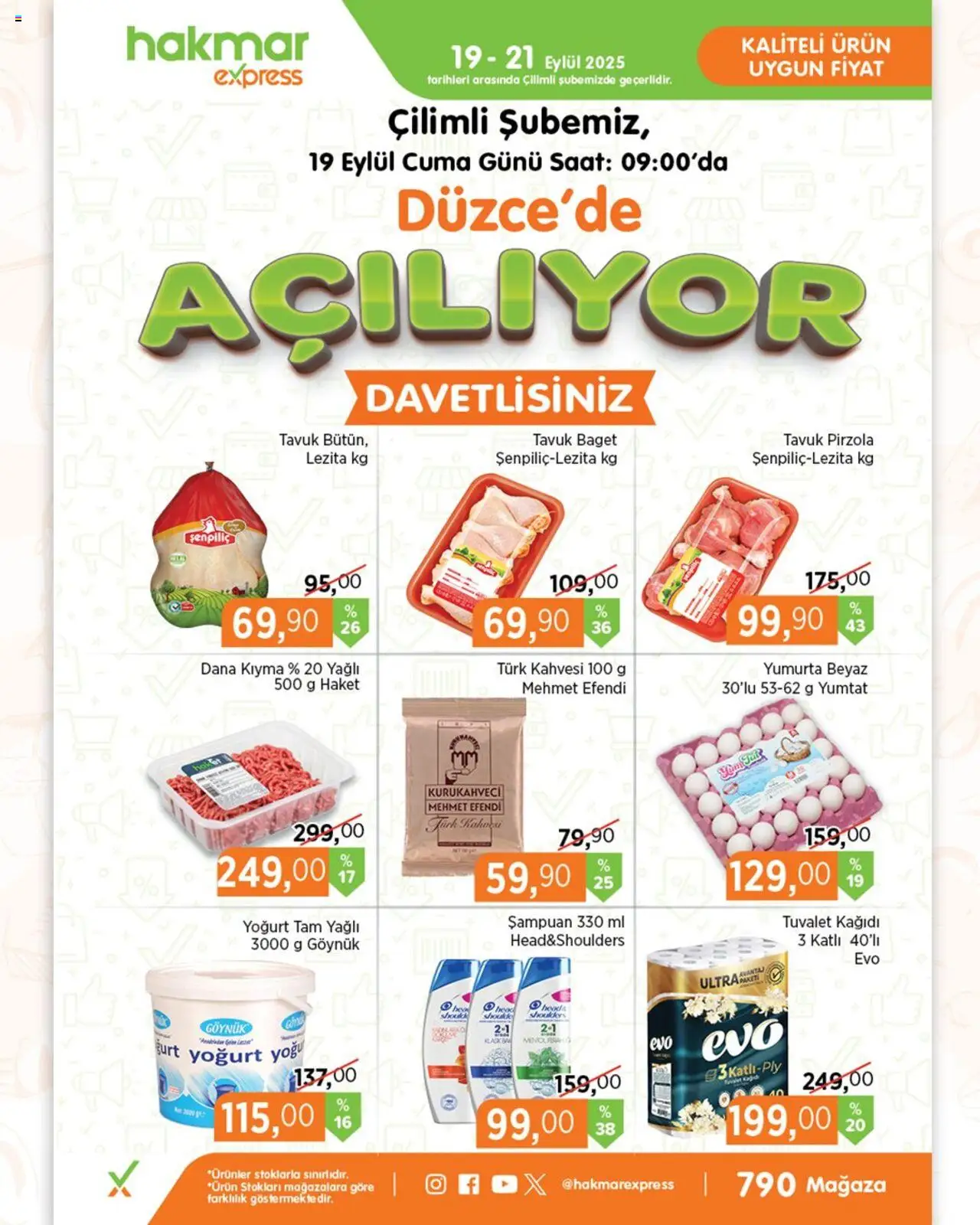Hakmar Express Katalog Düzce - 19.09.2025 tarihinden itibaren geçerlidir | Sayfa: 1 | Ürünler: Tuvalet, Yoğurt, Yumurta, Tuvalet kağıdı