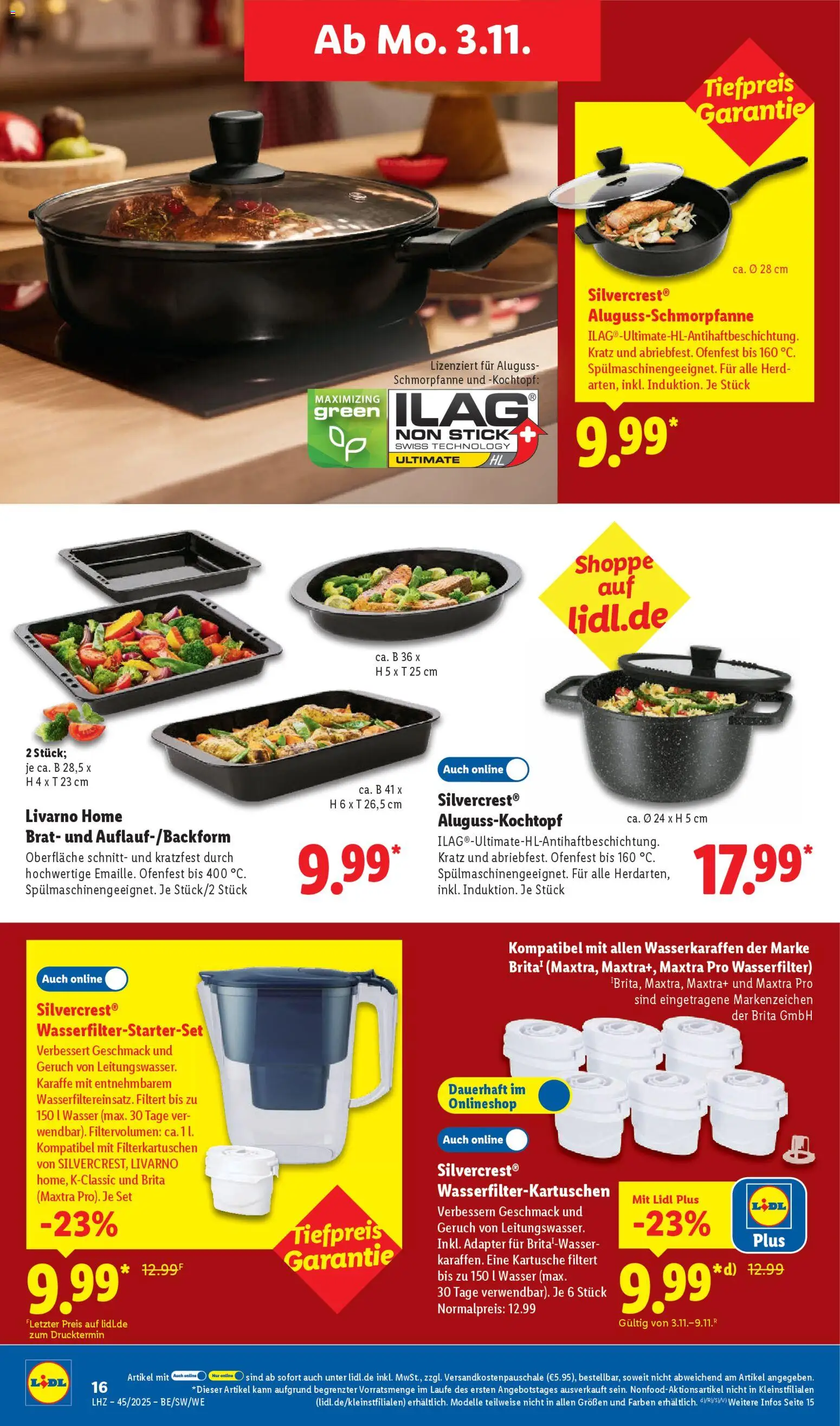 Lidl Prospekt Heppenheim – gültig ab 03.11.2025 | Seite: 36 | Produkte: Adapter, Herd, Wasser