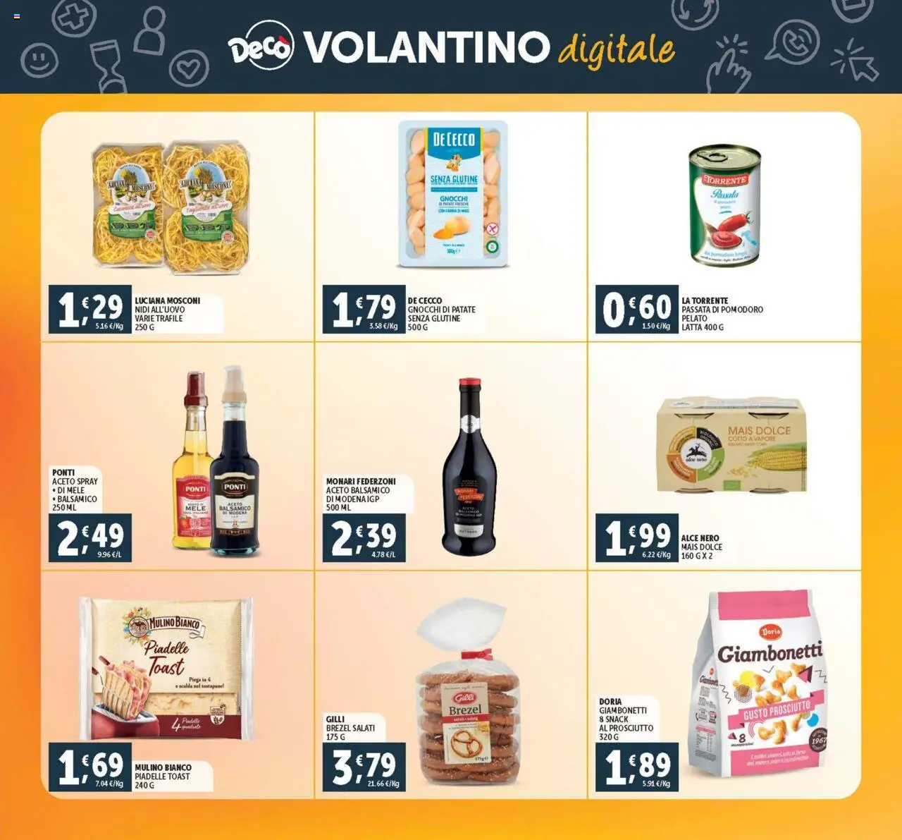 Volantino Decò del 18.07.2025 | Pagina: 26 | Prodotti: Tagliatelle, Pomodoro, Aceto, Gnocchi