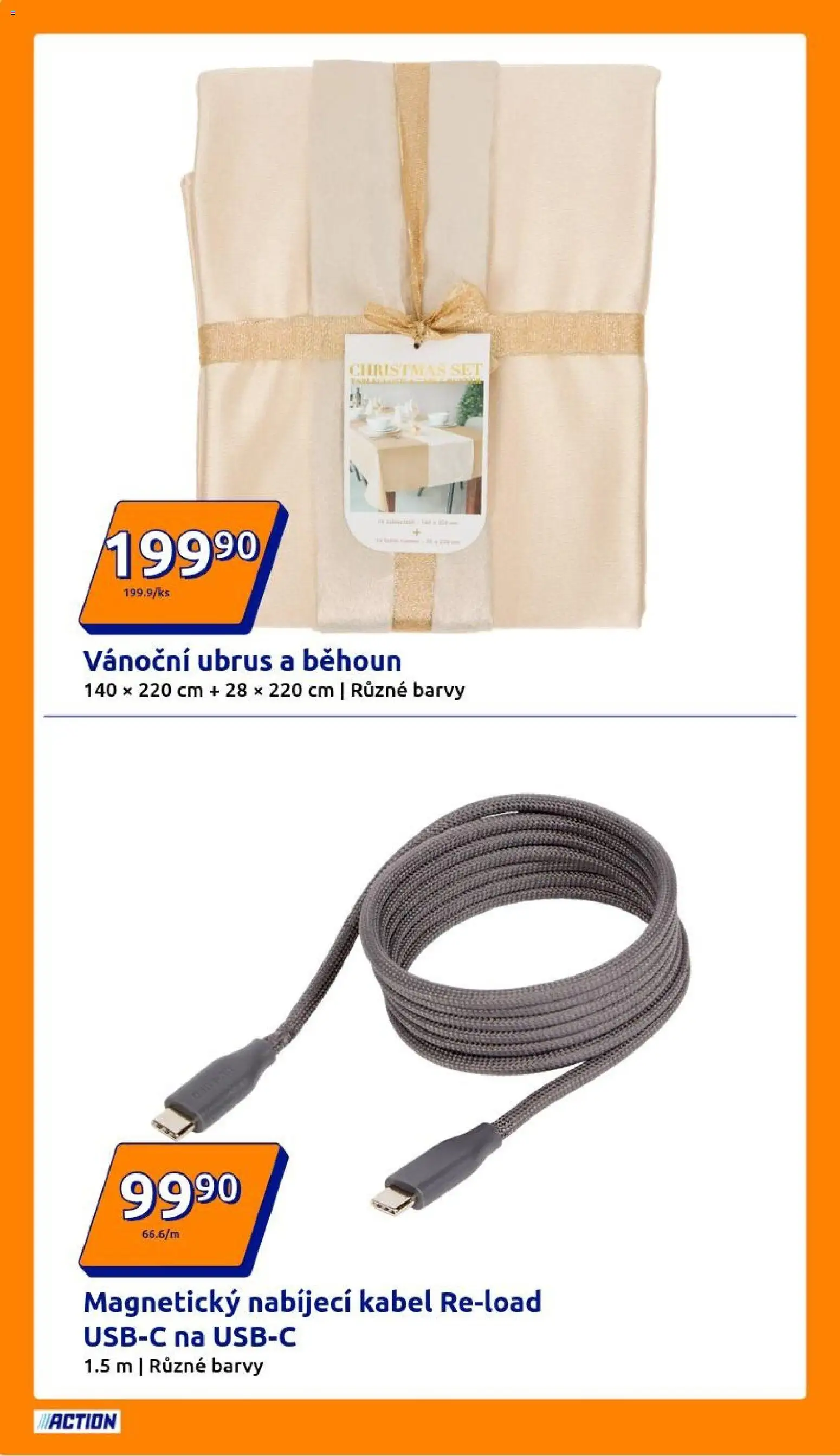 Action leták od 19.11.2025 | Strana: 8 | Produkty: Kabel, Ubrus, Barvy, Běhoun