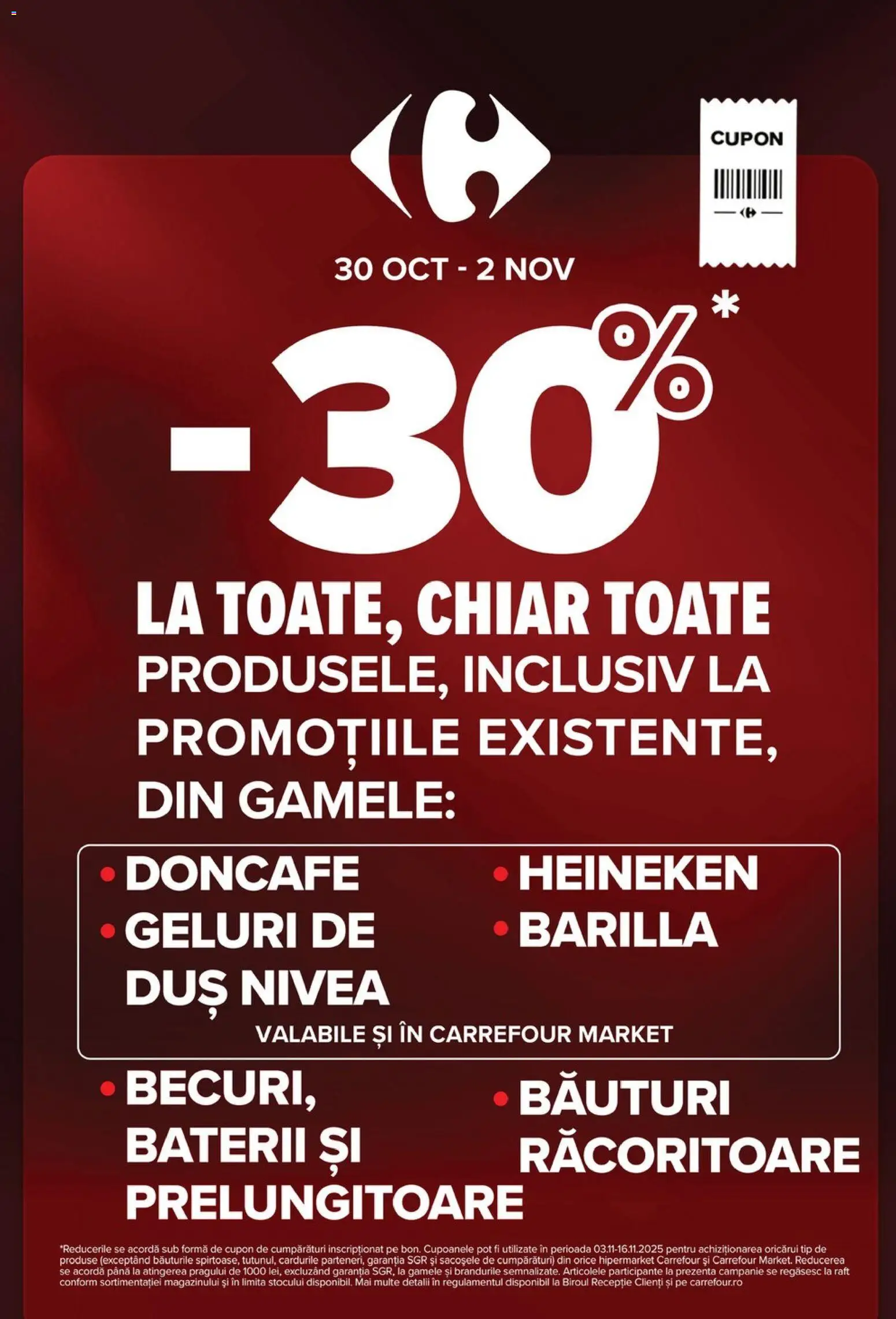 Noul catalog Carrefour – valabil de la 29.10.2025 | Pagină: 34 | Produse: Raft, Duș, Baterii