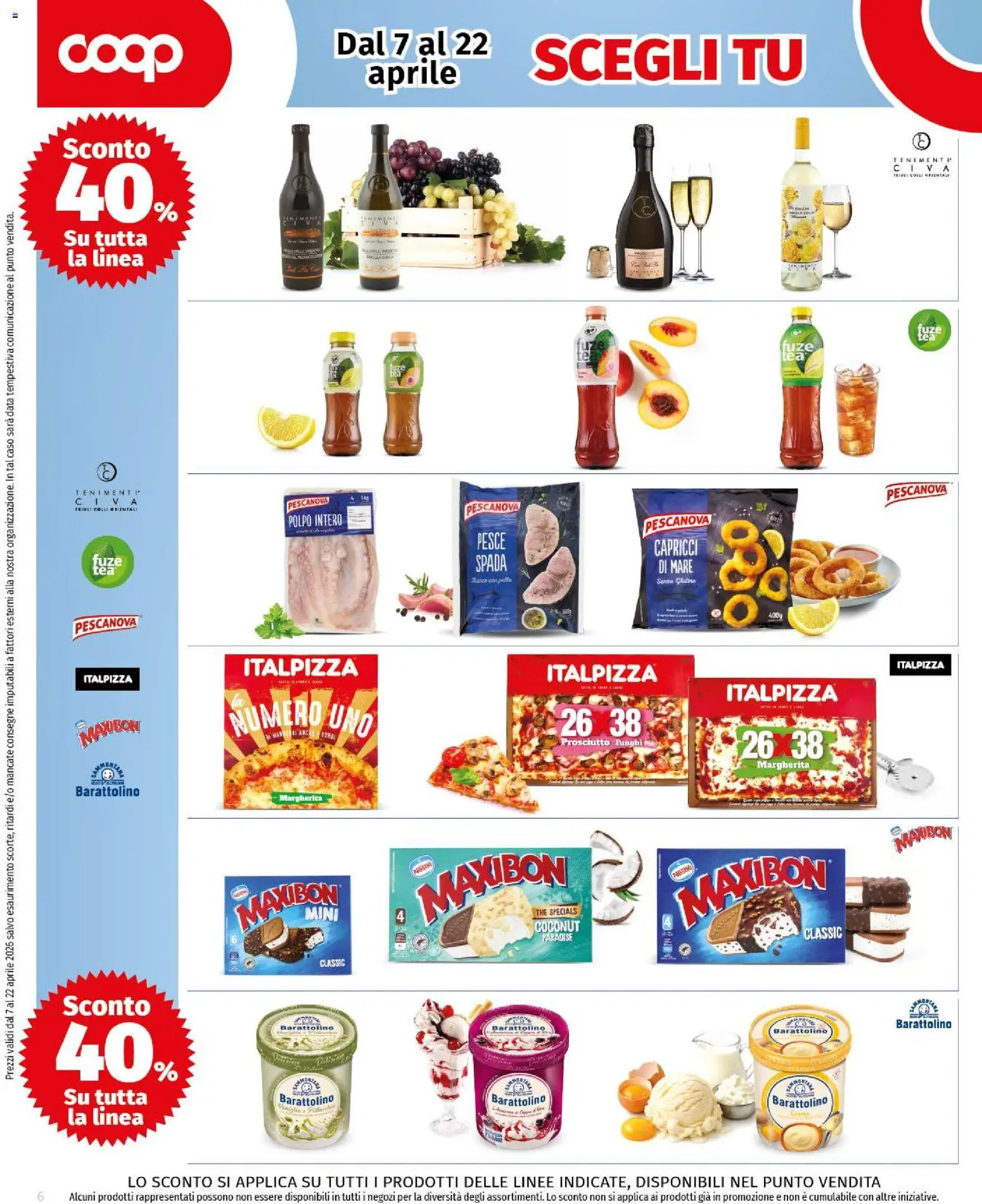 Volantino COOP del 07.04.2026 | Pagina: 6 | Prodotti: Polpo, Funghi, Data, The