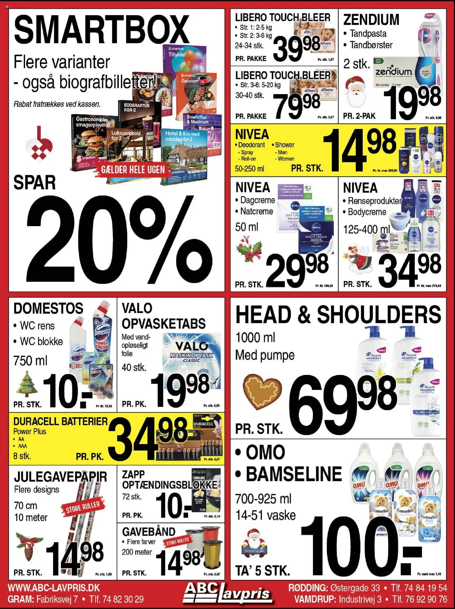 Abc Lavpris tilbudsavis – gyldig fra 26.11.2025 | Side: 8 | Produkter: Deodorant, Tandpasta, Batterier