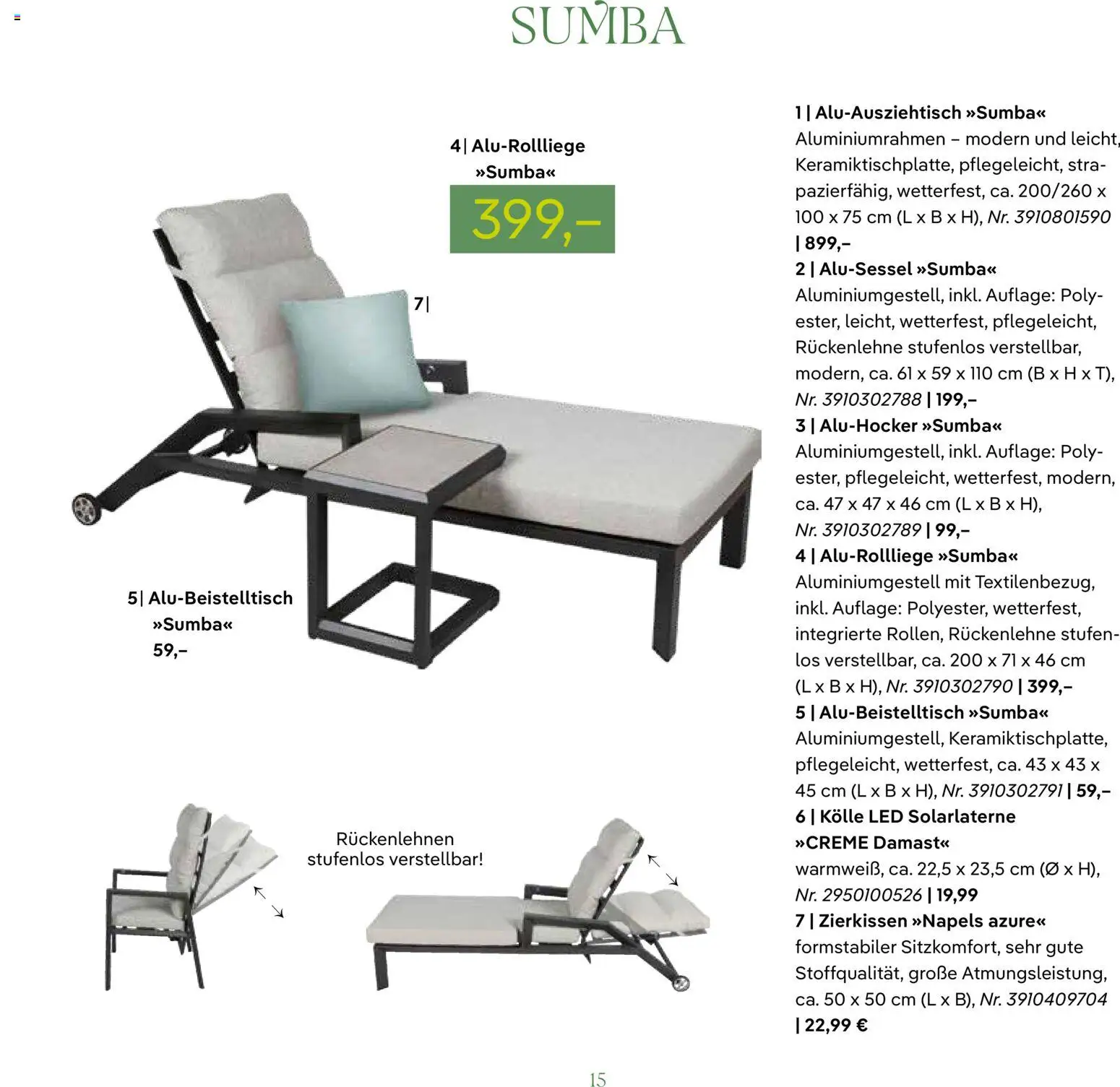 Pflanzen-Kölle GARTENMÖBEL 2026 – gültig ab 07.03.2026 | Seite: 15