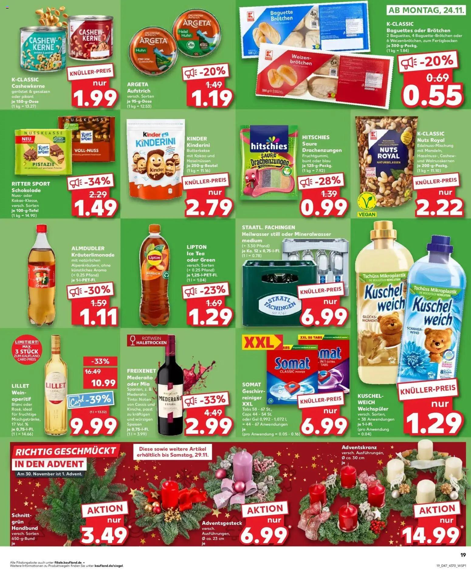 Kaufland prospekt Ludwigsburg	 – gültig ab 20.11.2025 | Seite: 19 | Produkte: Schokolade, Rotwein, Baguette, Lillet