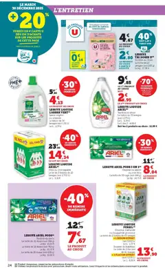 Super U - Prévisualisation de Super U - Le blanc valide à partir de 27.12.2025 | Page: 24 | Produits: Ariel, Amande, Lessive Ariel, Lessive Liquide