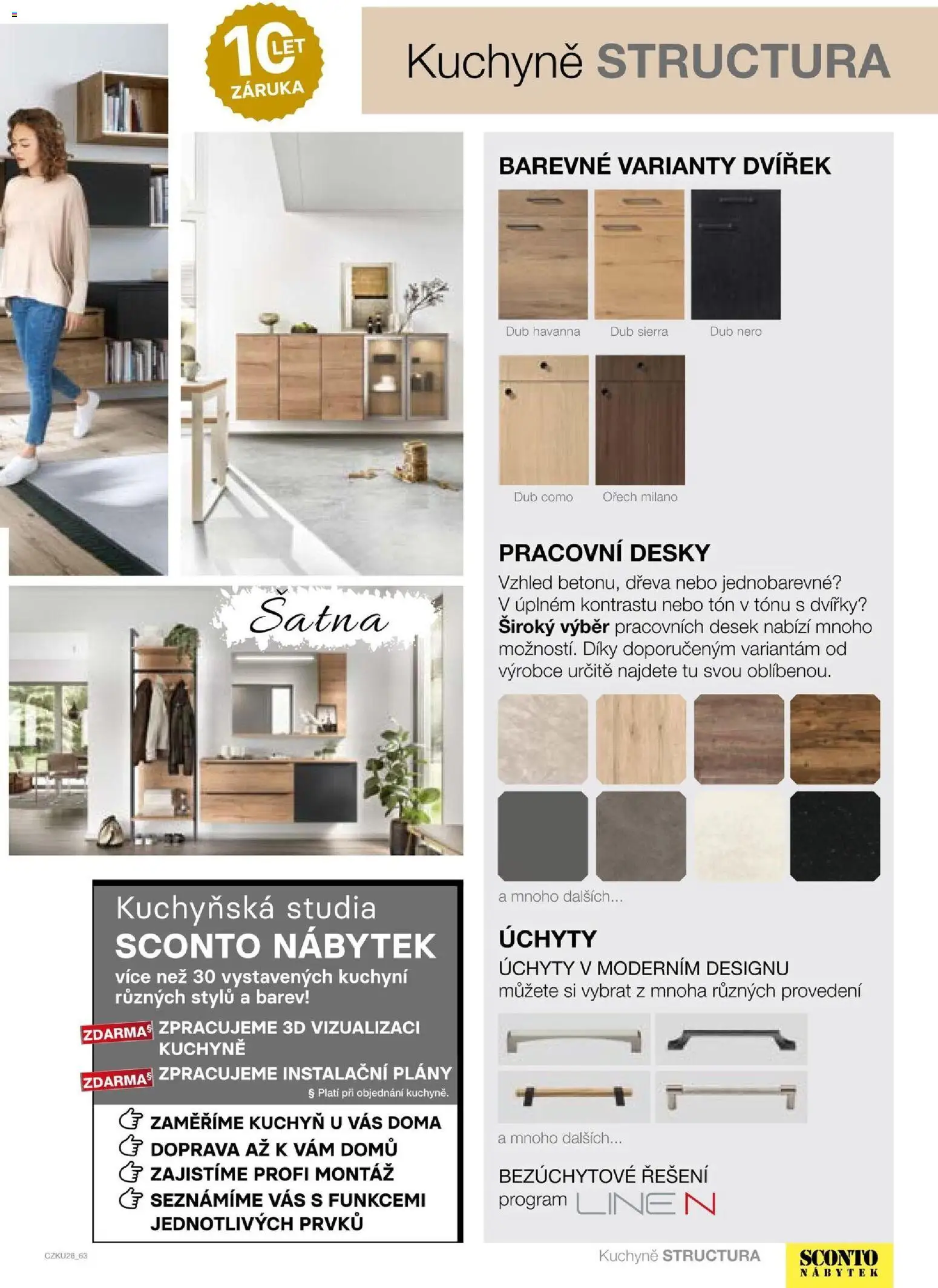 Sconto nábytek katalog - Kuchyně na míru od 06.01.2026 | Strana: 63 | Produkty: Nábytek, Desky, Kuchyně