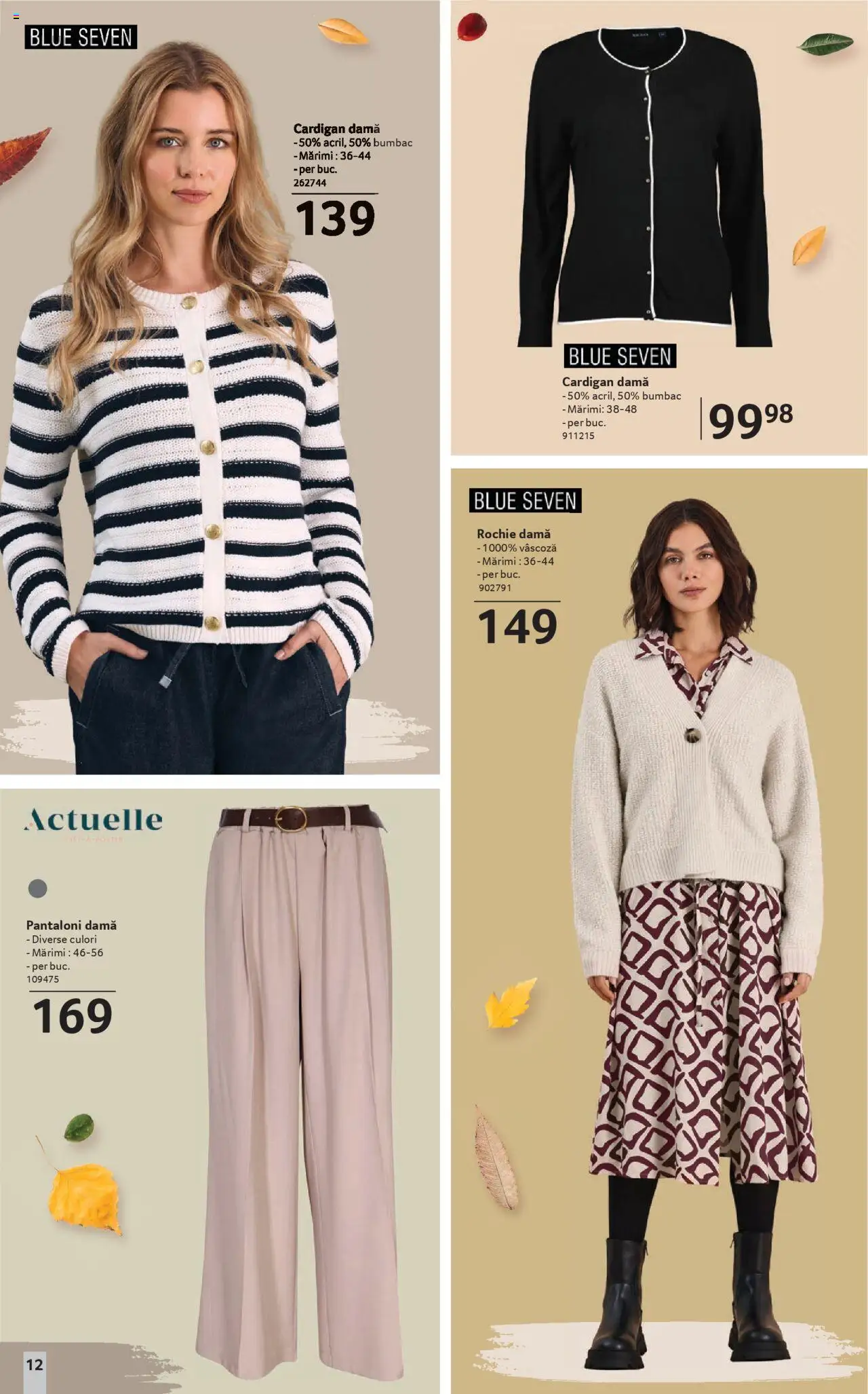 Noul catalog Selgros – valabil de la 19.09.2025 | Pagină: 12 | Produse: Cardigan, Rochie, Pantaloni