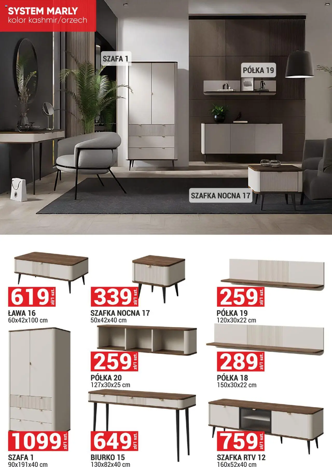 Merkury Market Gazetka - Meble, Wypoczynki, Materace od 01.08.2025 | Strona: 33 | Produkty: Szafa, Półka, Biurko, szafka RTV