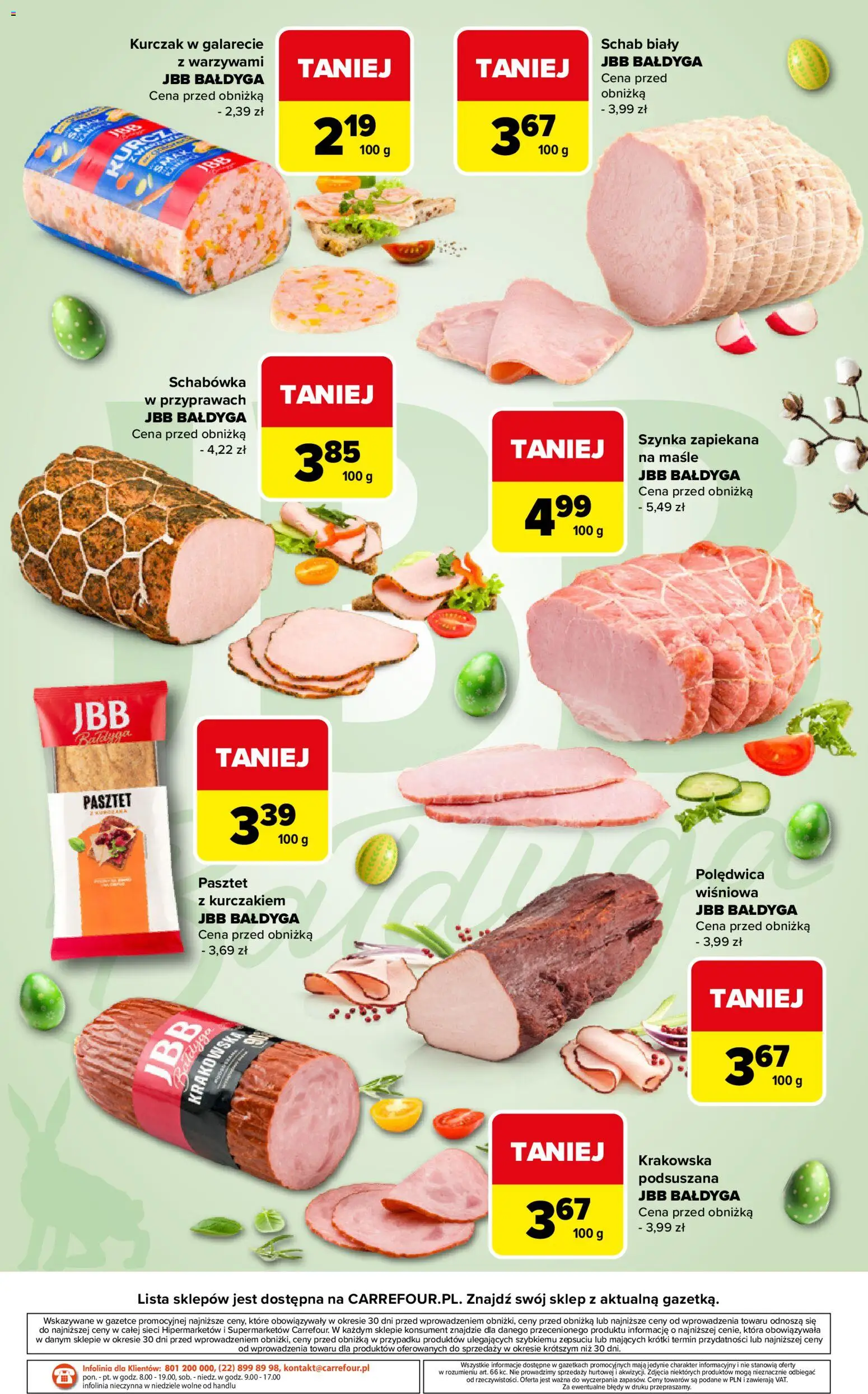 Carrefour gazetka - JBB Bałdyga od 30.03.2026 | Strona: 2 | Produkty: Kurczak, Schab, Szynka