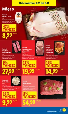 Pogląd oferty "Rzeźnik Kaczka - tuszka, 1 kg" - ważna od 06.11.2025 | Strona: 29 | Produkty: Kurczak, Schab, Kaczka, Flaki