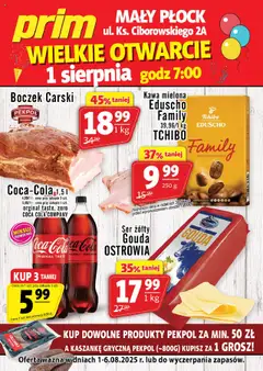 Pogląd oferty "Prim Market Gazetka - Wielkie Otwarcie Mały Płock" - ważna od 01.08.2025