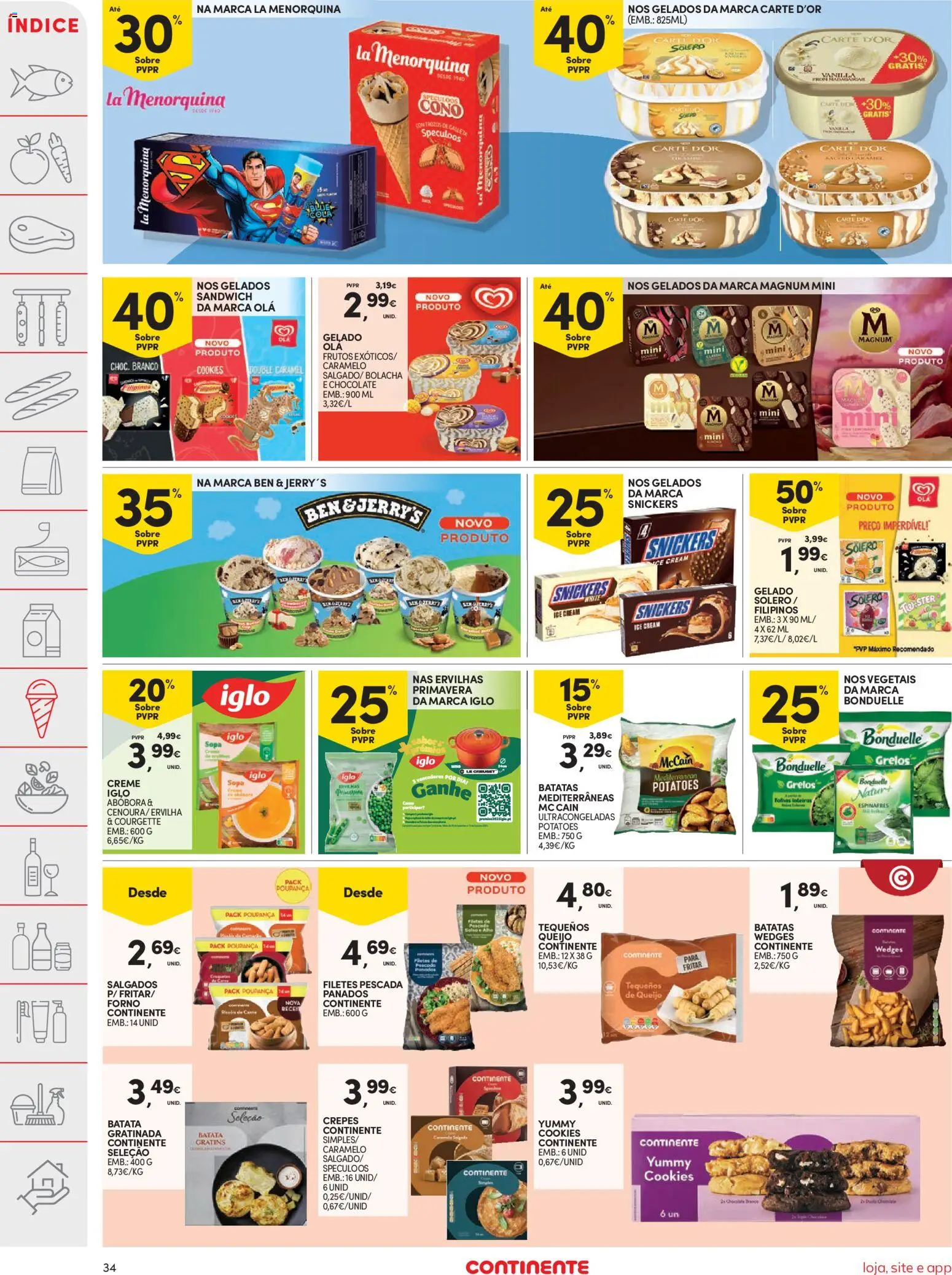 Continente folheto │ válido de 25.11.2025 | Página: 34 | Produtos: Ervilha, Forno, Chocolate, Creme