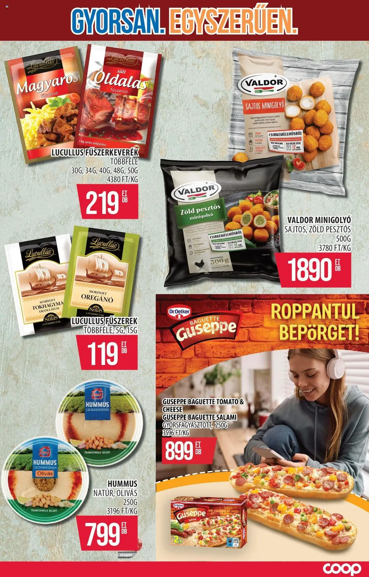 COOP Szolnok akciós ujság - amely érvényes a következő dátumtól: 09.10.2025 | Oldal: 9 | Termékek: Fokhagyma, Fűszerkeverék, Fűszerek, Olaj