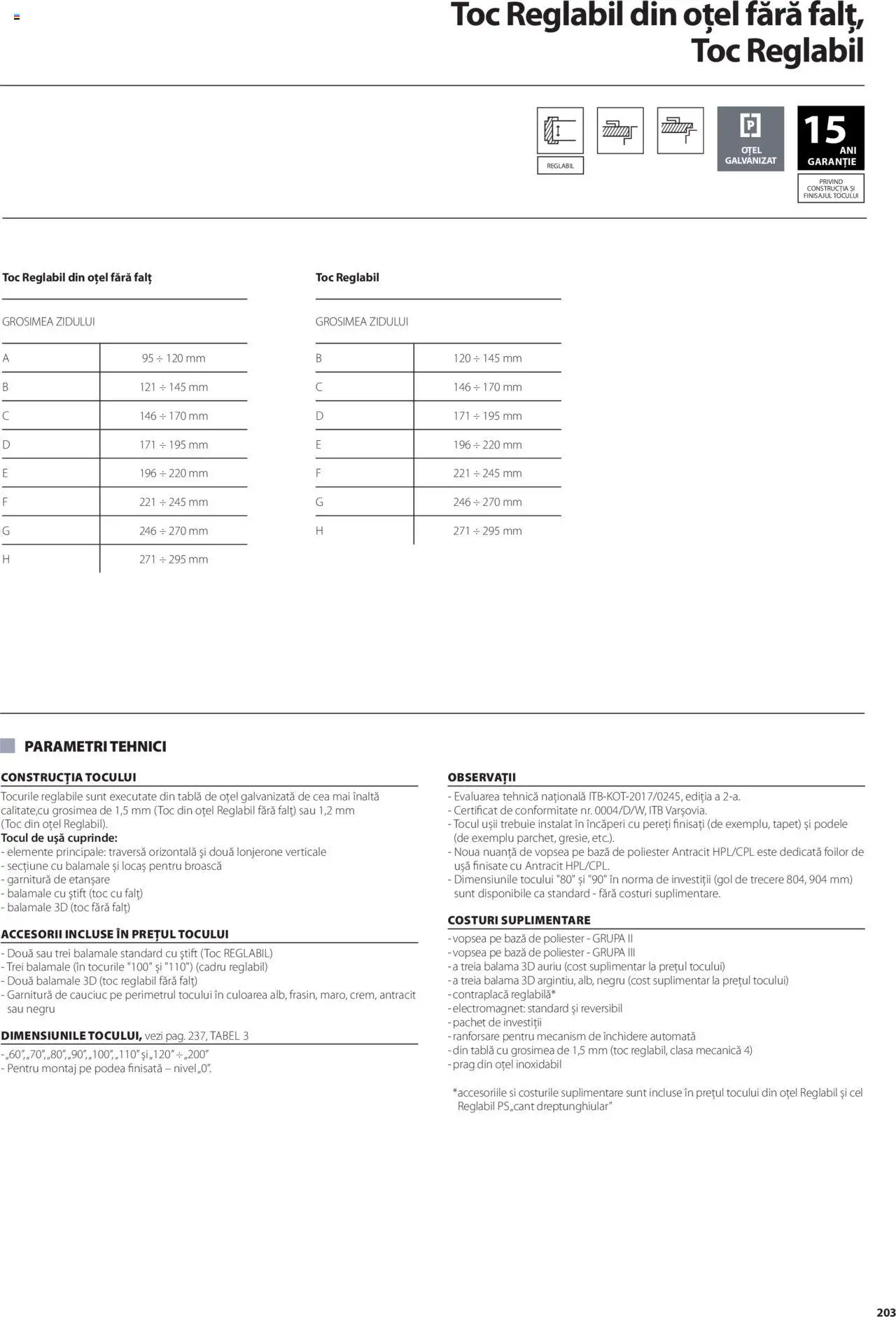 Noul catalog Proges – valabil de la 01.05.2025 | Pagină: 203 | Produse: Vopsea, Tablă, Tapet, Ușă