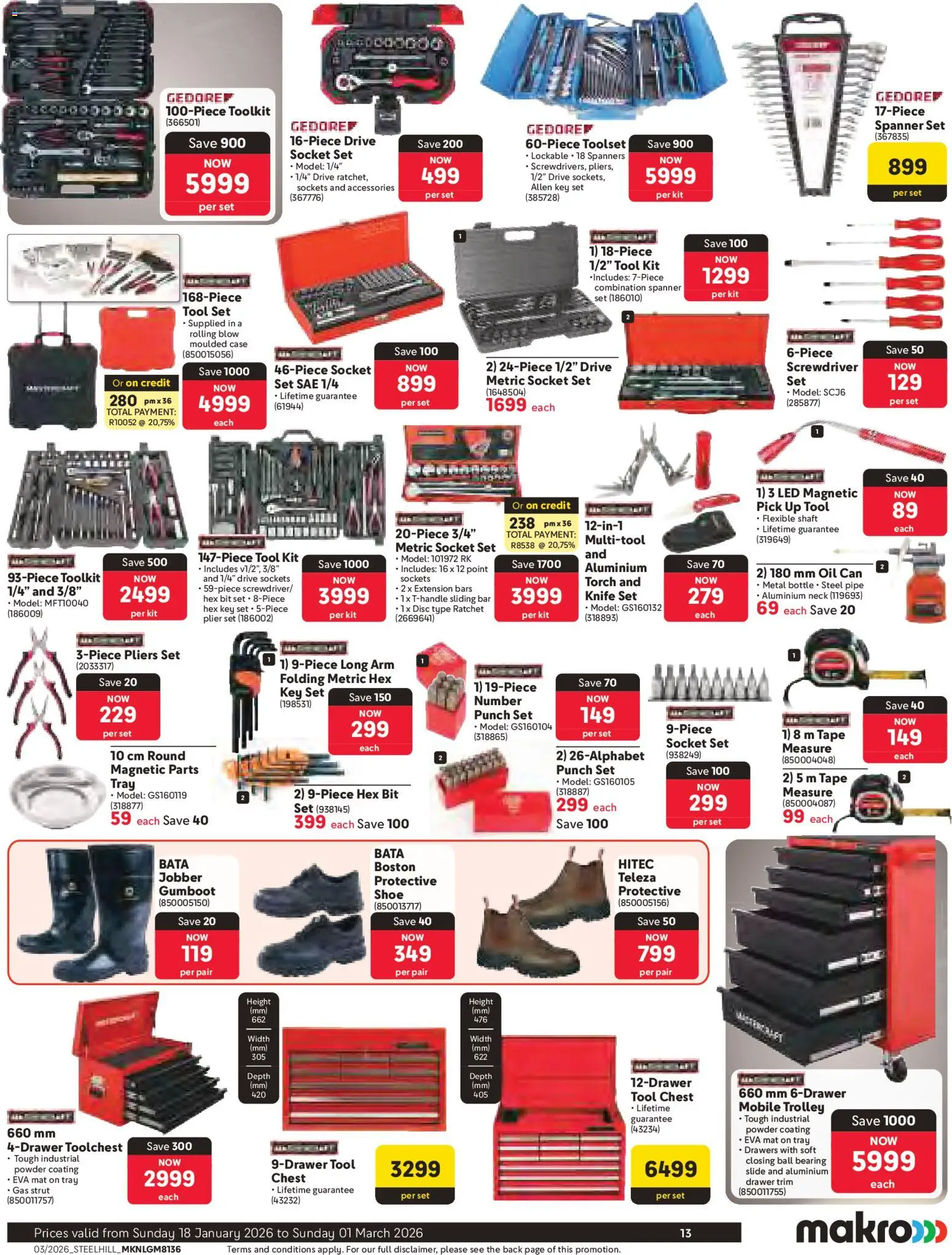 New Makro catalogue – valid from 18.01.2026 | Page: 13 | Products: Case, Socket, Oil, Powder
