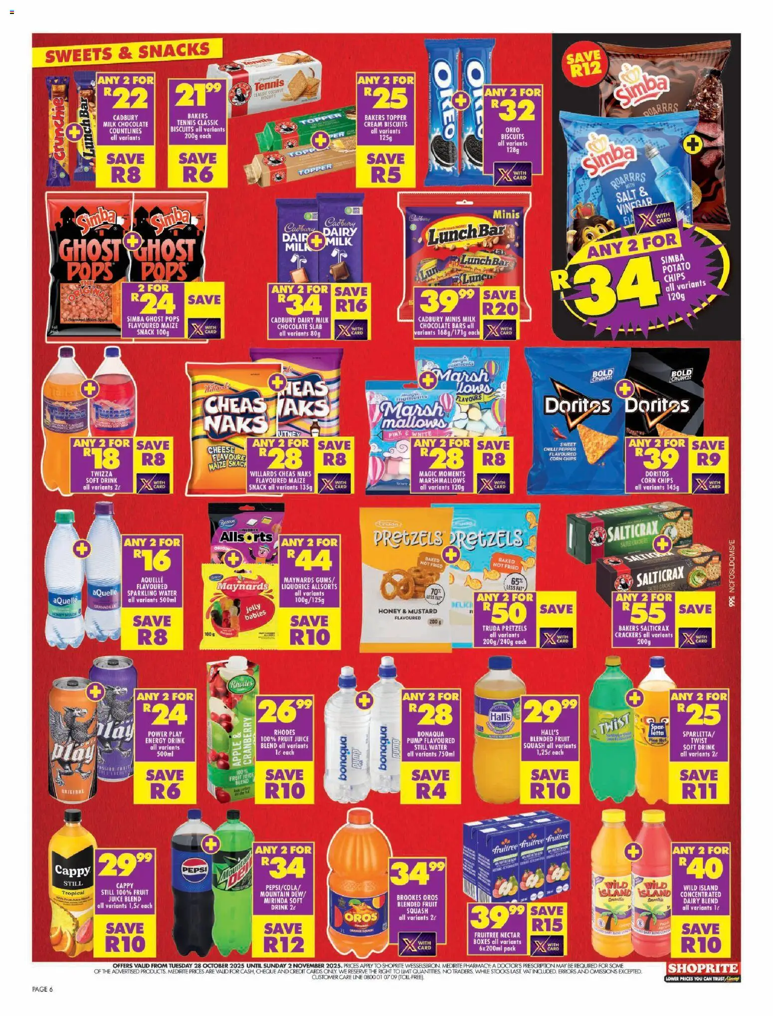New Shoprite catalogue – valid from 28.10.2025 | Page: 6 | Products: Cheese, Vinegar, Fruit, Pepper