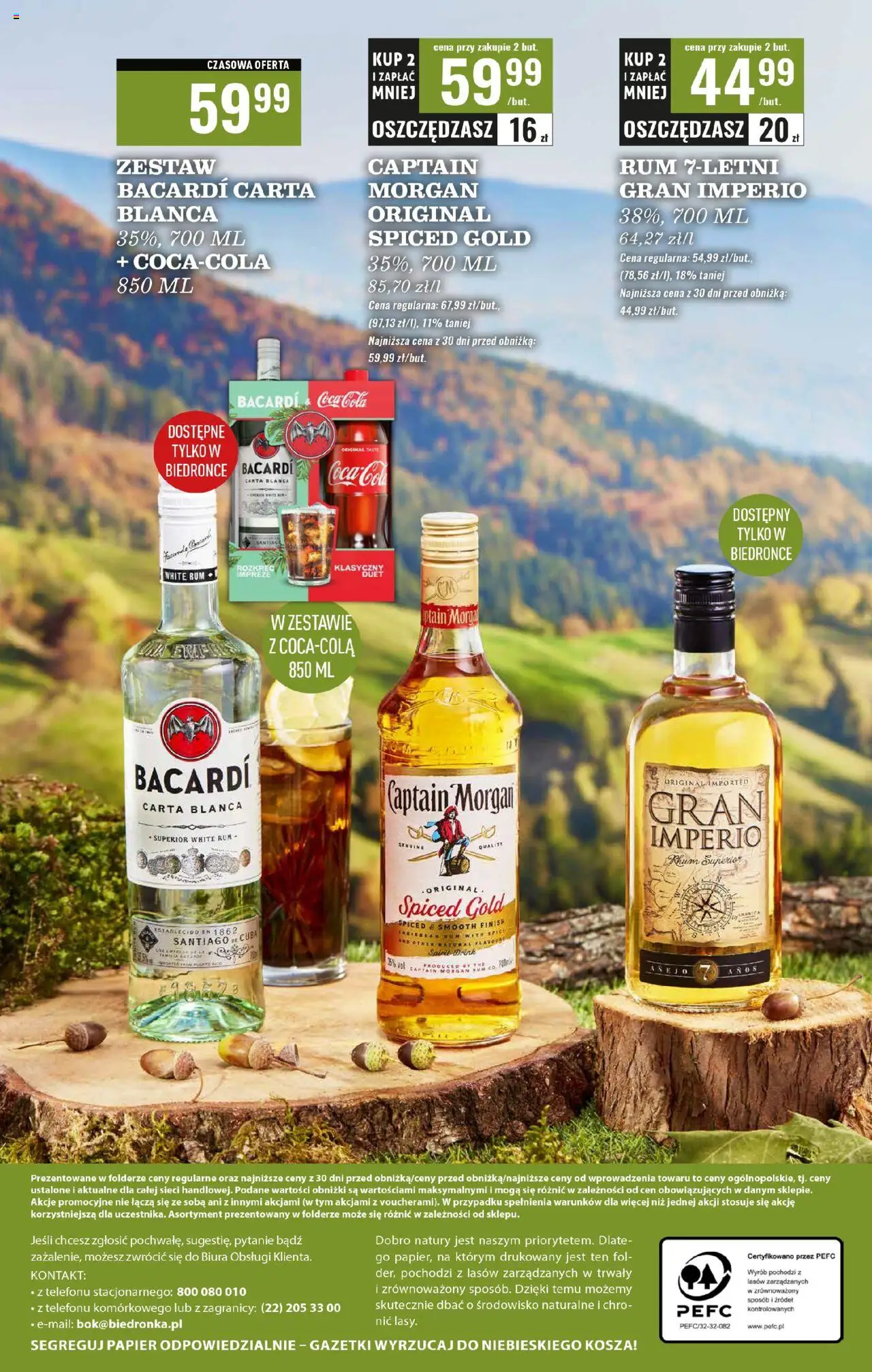 Biedronka gazetka - Czas na toast od 22.09.2025 | Strona: 36 | Produkty: Captain Morgan, Rum, Finish