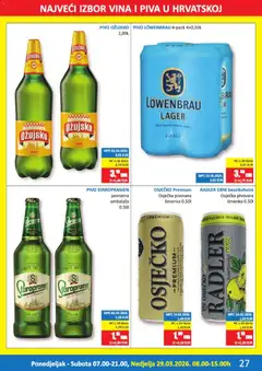 Katalog Vrutak - Pregled kataloga iz trgovine Vrutak, vrijedi od 16.03.2026 | Stranica: 27 | Proizvodi: Radler, Staropramen, Pivo, Ožujsko