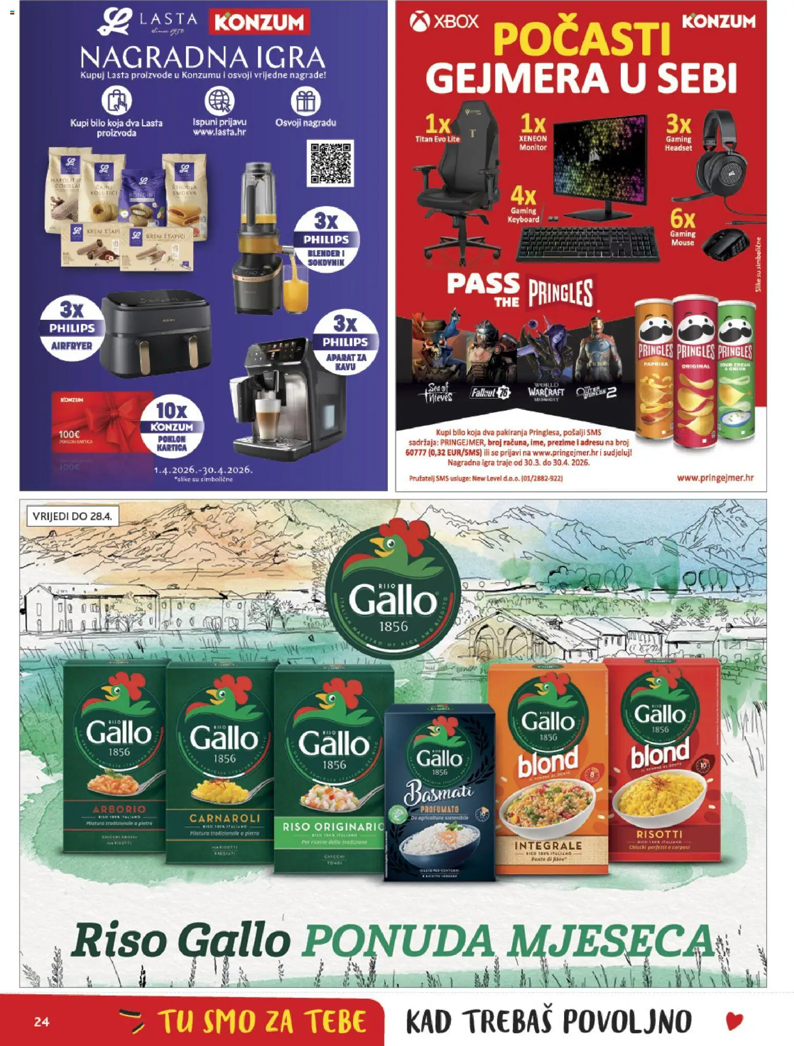 Konzum katalog | vrijedi od 01.04.2026 | Stranica: 24 | Proizvodi: Aparat za kavu, Pringles, Xbox, Igra