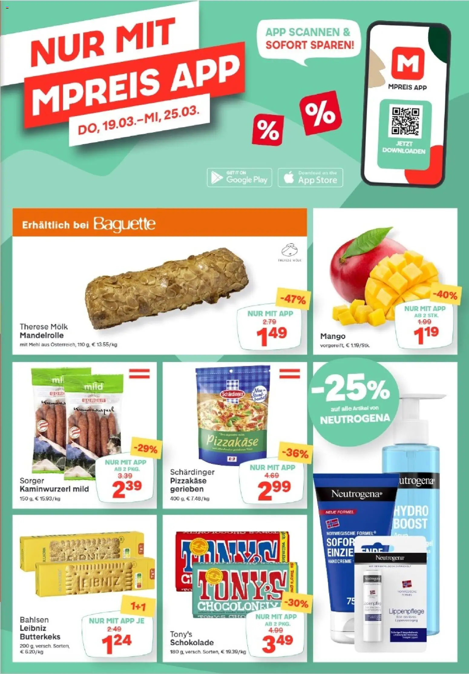MPREIS Dellach im Drautal gültig ab 19.03.2026 | Seite: 13 | Produkte: Mango, Jääkaappipakastin, Schokolade, Handcreme