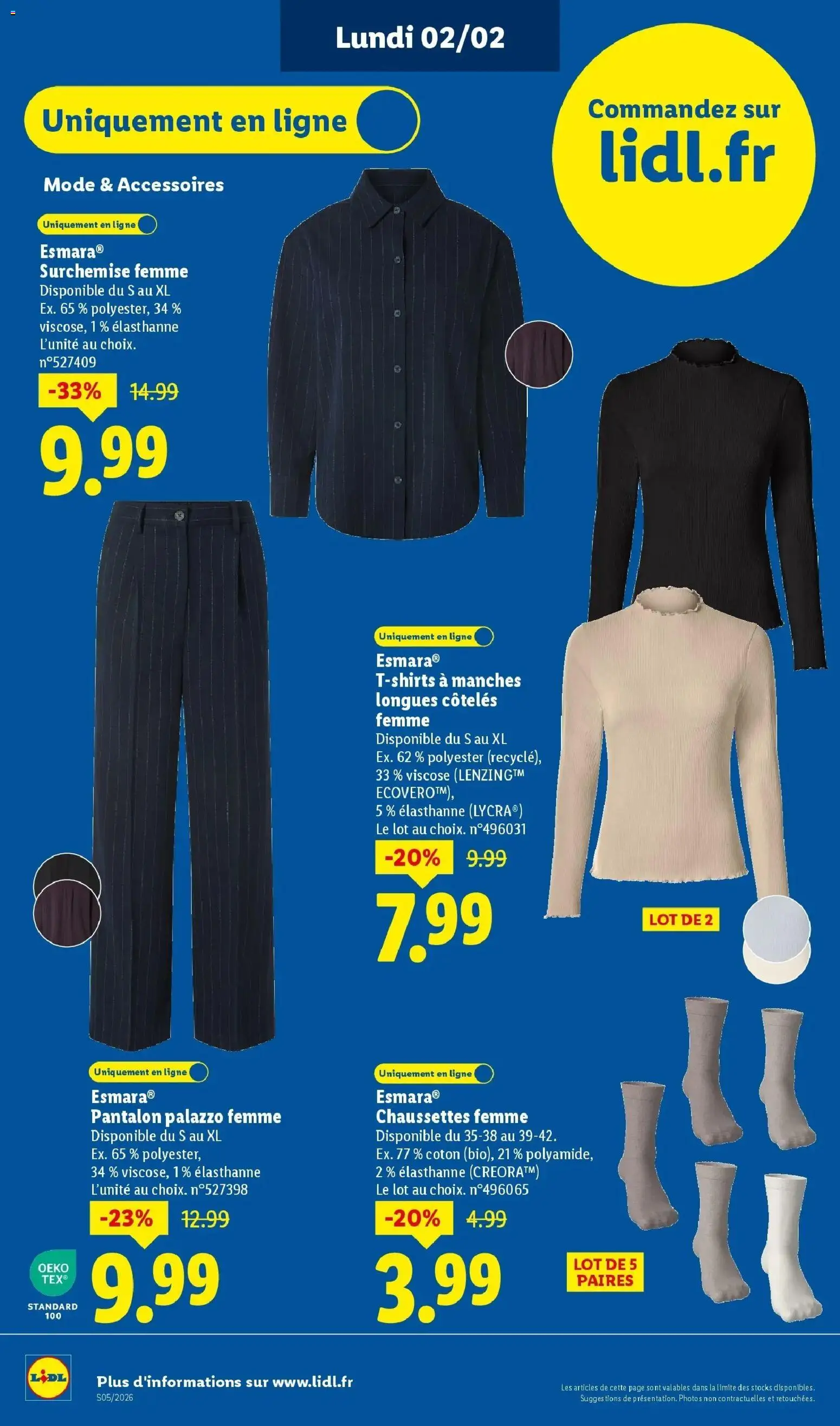 Catalogue LIDL du 28/01/2026 | Promo prospectus en ligne | Page: 70 | Produits: Coton, T-shirt, Pantalon
