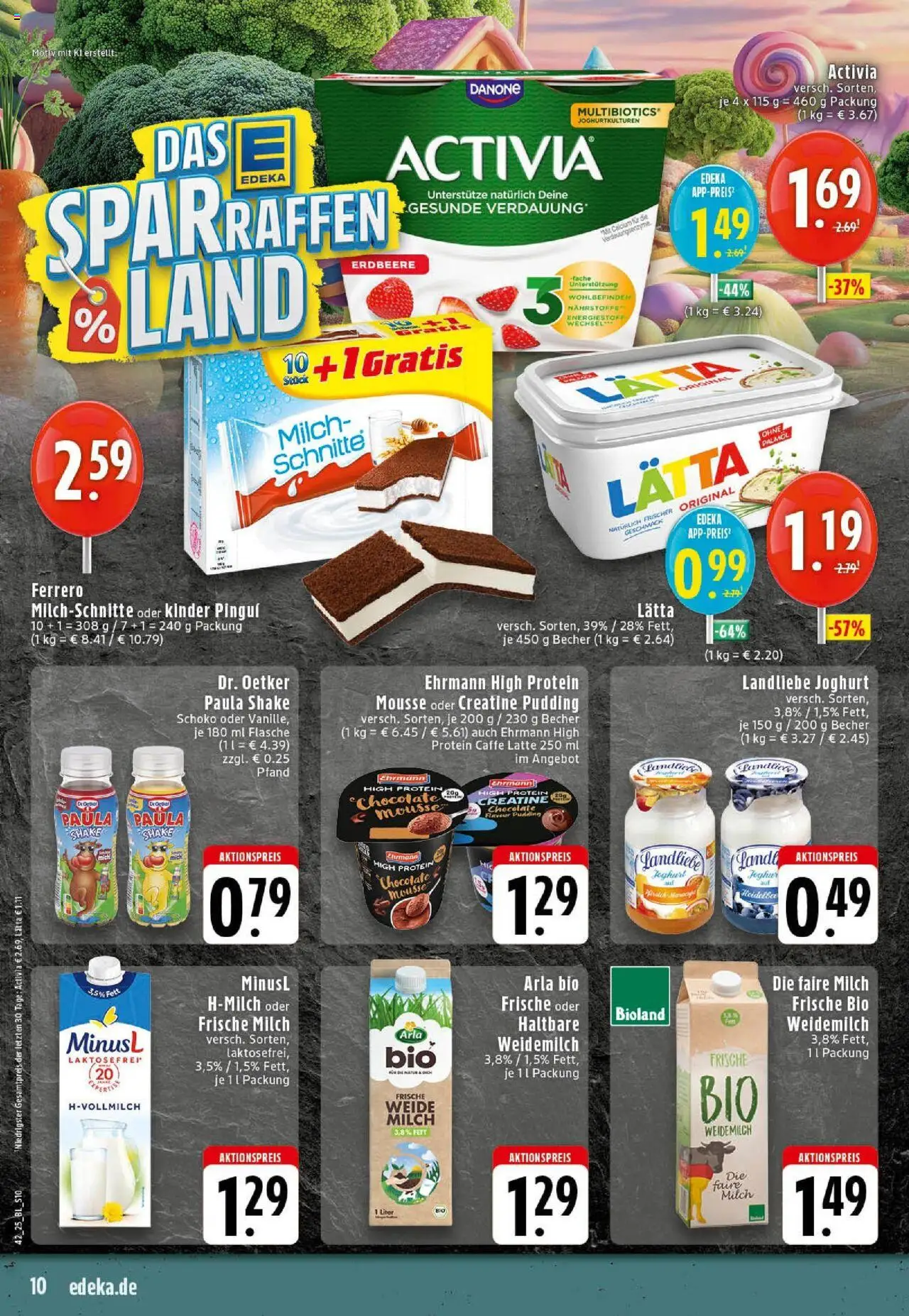 Edeka prospekt Westerkappeln	 – gültig ab 13.10.2025 | Seite: 10 | Produkte: Milch, Joghurt, Pudding, Ferrero milchschnitte